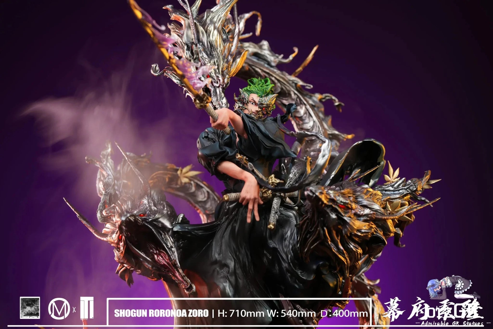 Iron Curtain Studio X Chao Ming Studio - One Piece Ghost Face Tai Sui Zoro resin statue Navy Toys anime figure