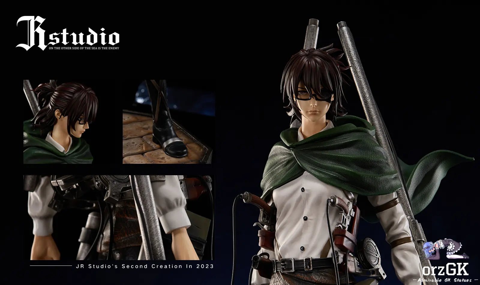 JR Studio - Attack on Titan Hange Zoe resin statue Navy Toys anime figure