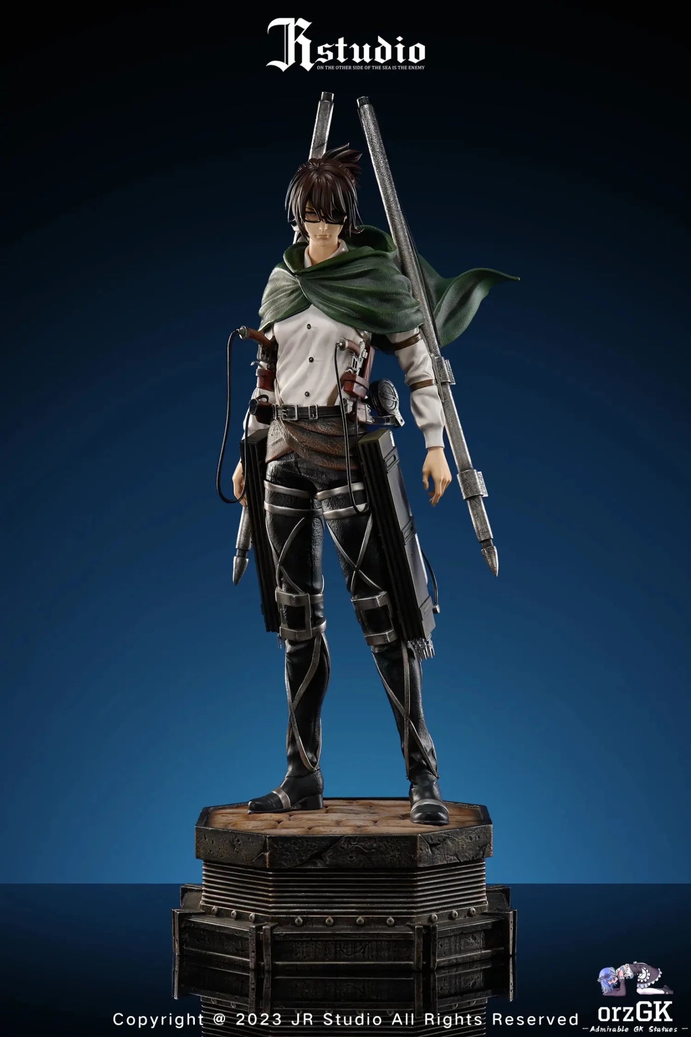 JR Studio - Attack on Titan Hange Zoe resin statue Navy Toys anime figure