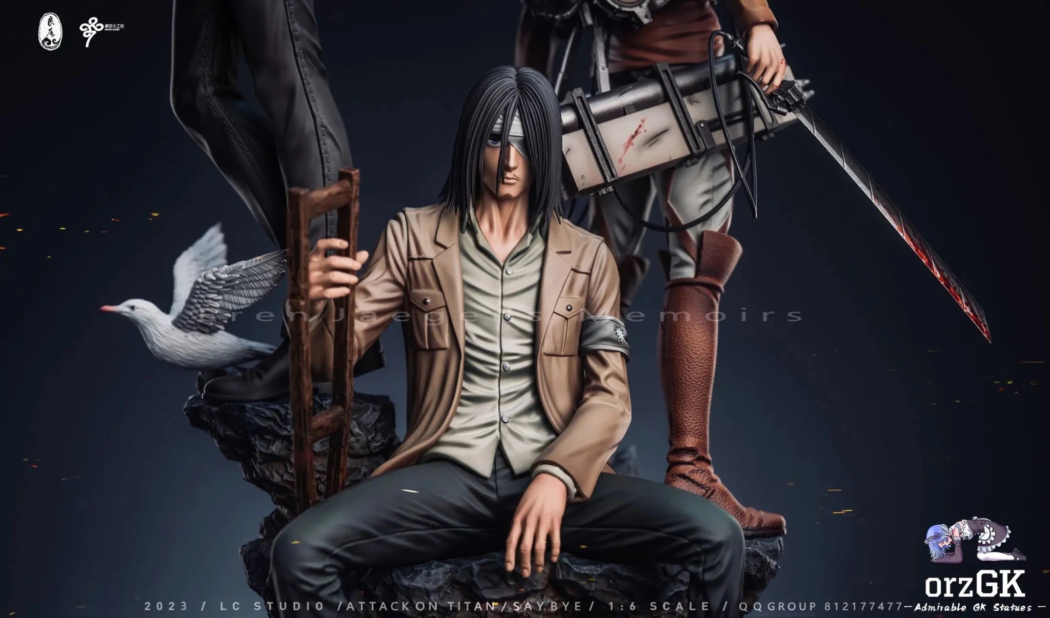LC Studio - Attack on Titan Memories of Eren resin statue Navy Toys anime figure