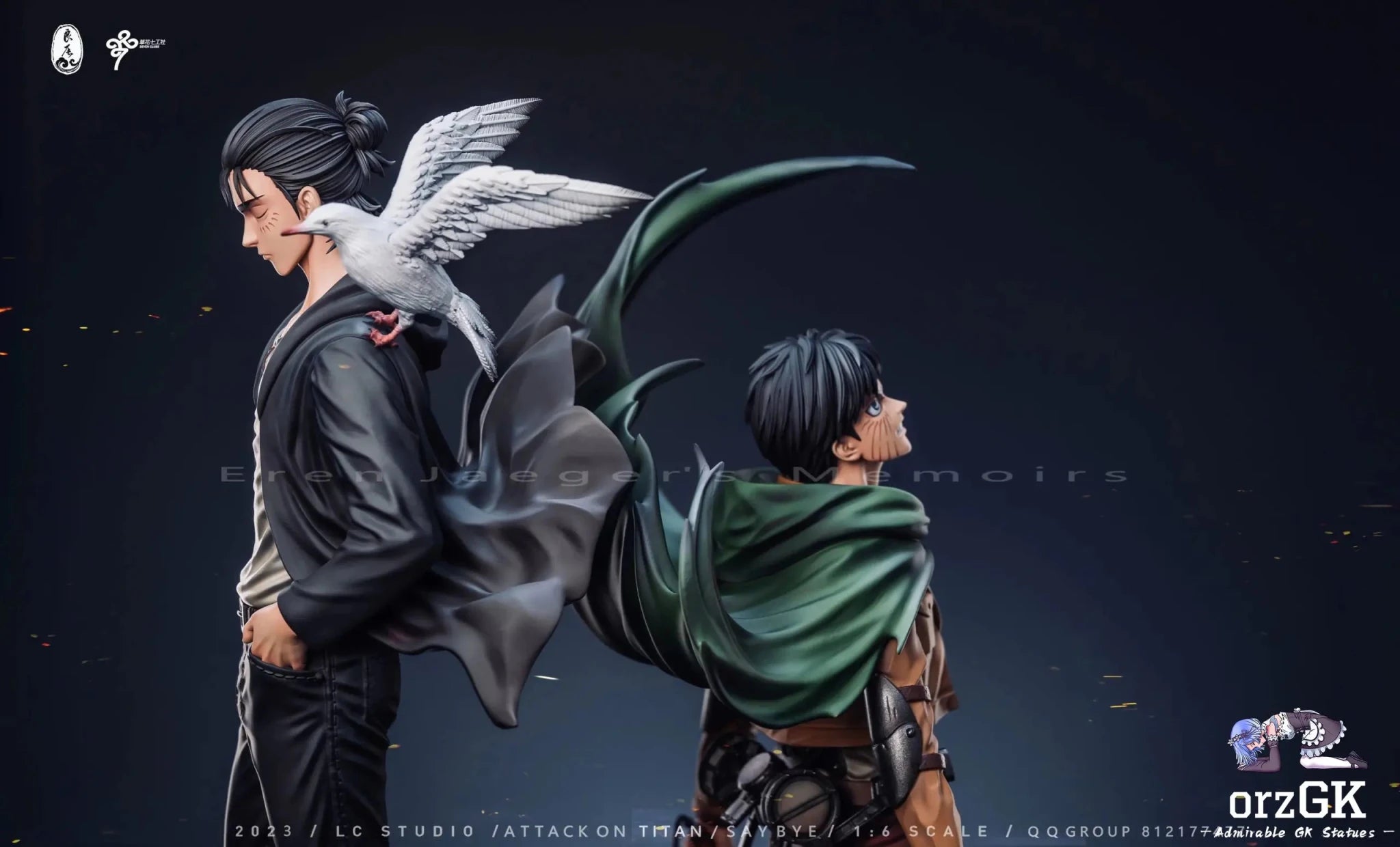 LC Studio - Attack on Titan Memories of Eren resin statue Navy Toys anime figure