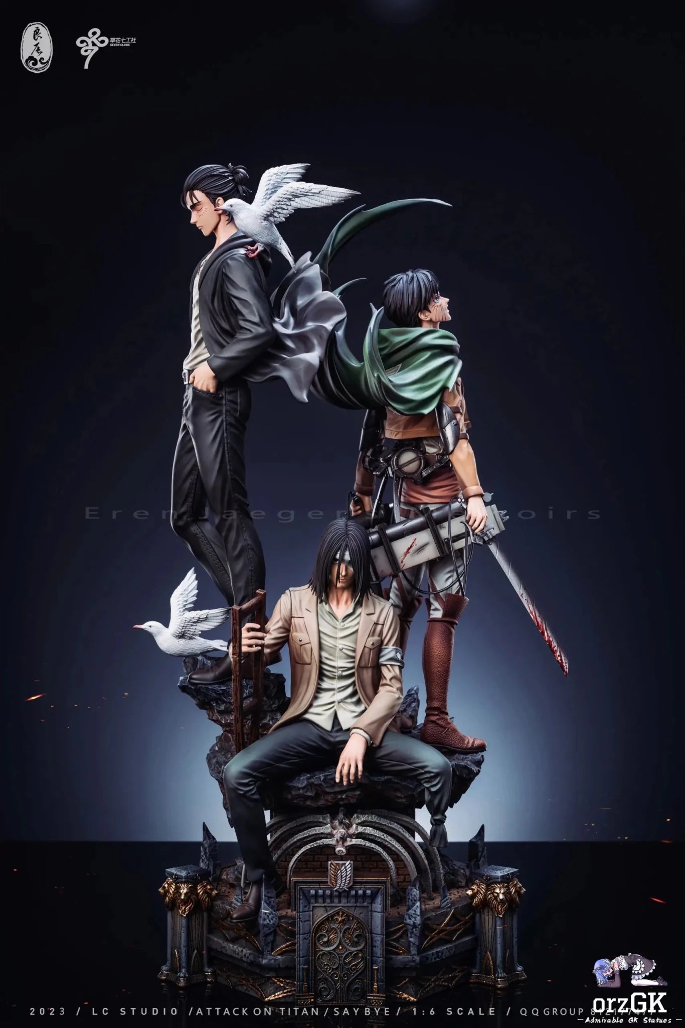 LC Studio - Attack on Titan Memories of Eren resin statue Navy Toys anime figure