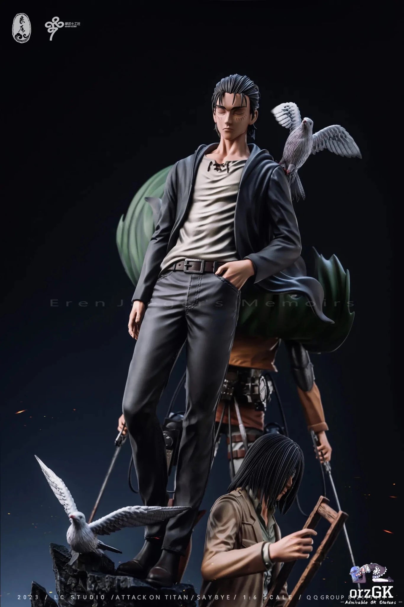 LC Studio - Attack on Titan Memories of Eren resin statue Navy Toys anime figure
