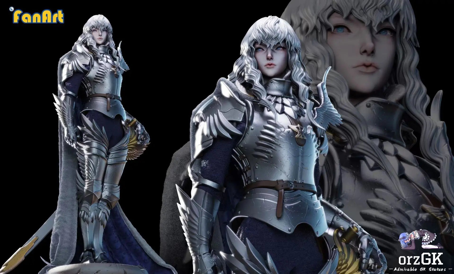 Griffith - Berserk - Fanart Studio resin statue Navy Toys anime figure