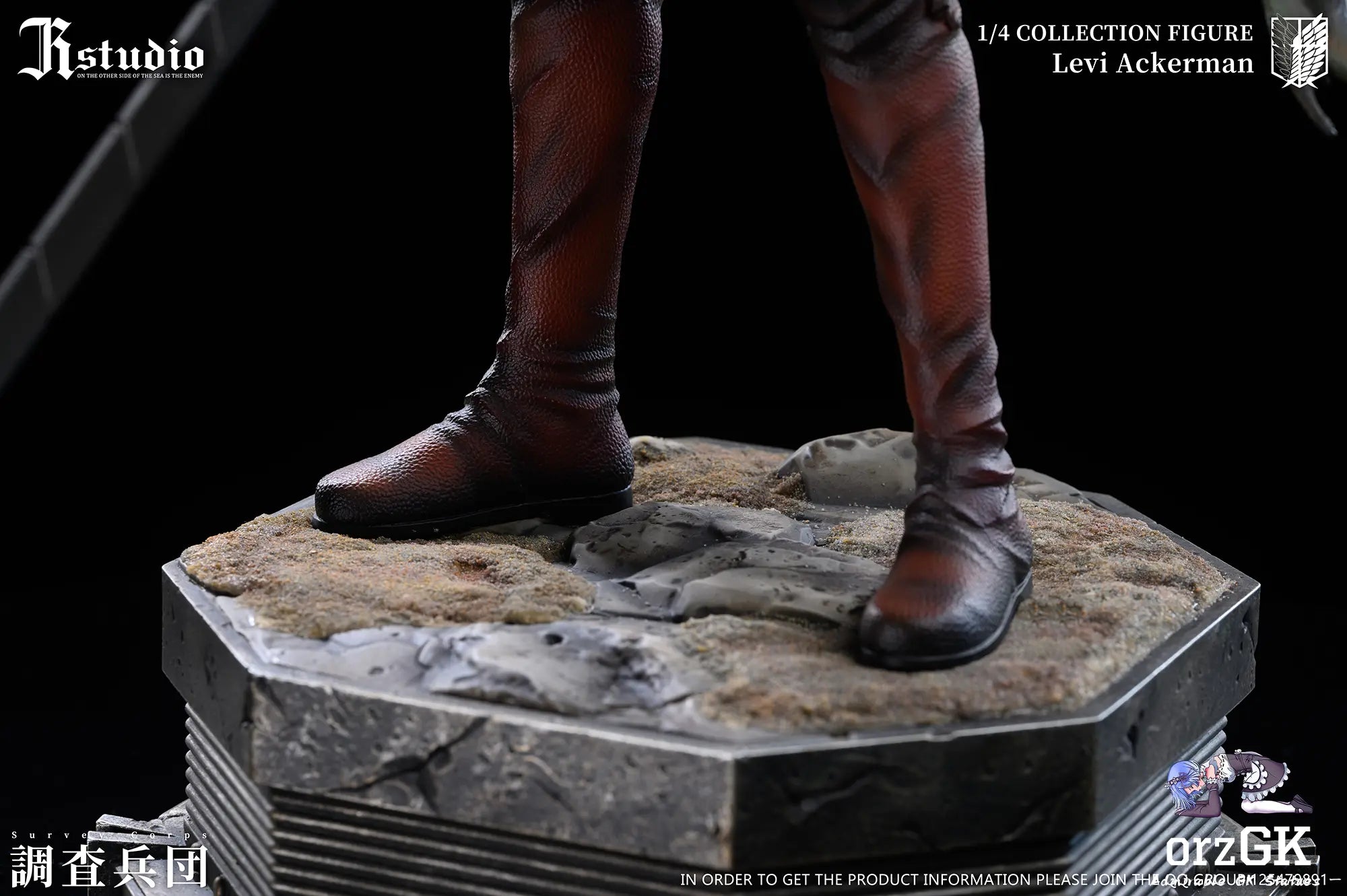 JR Studio - Attack on Titan Levi Ackerman & Erwin Smith resin statue Navy Toys anime figure
