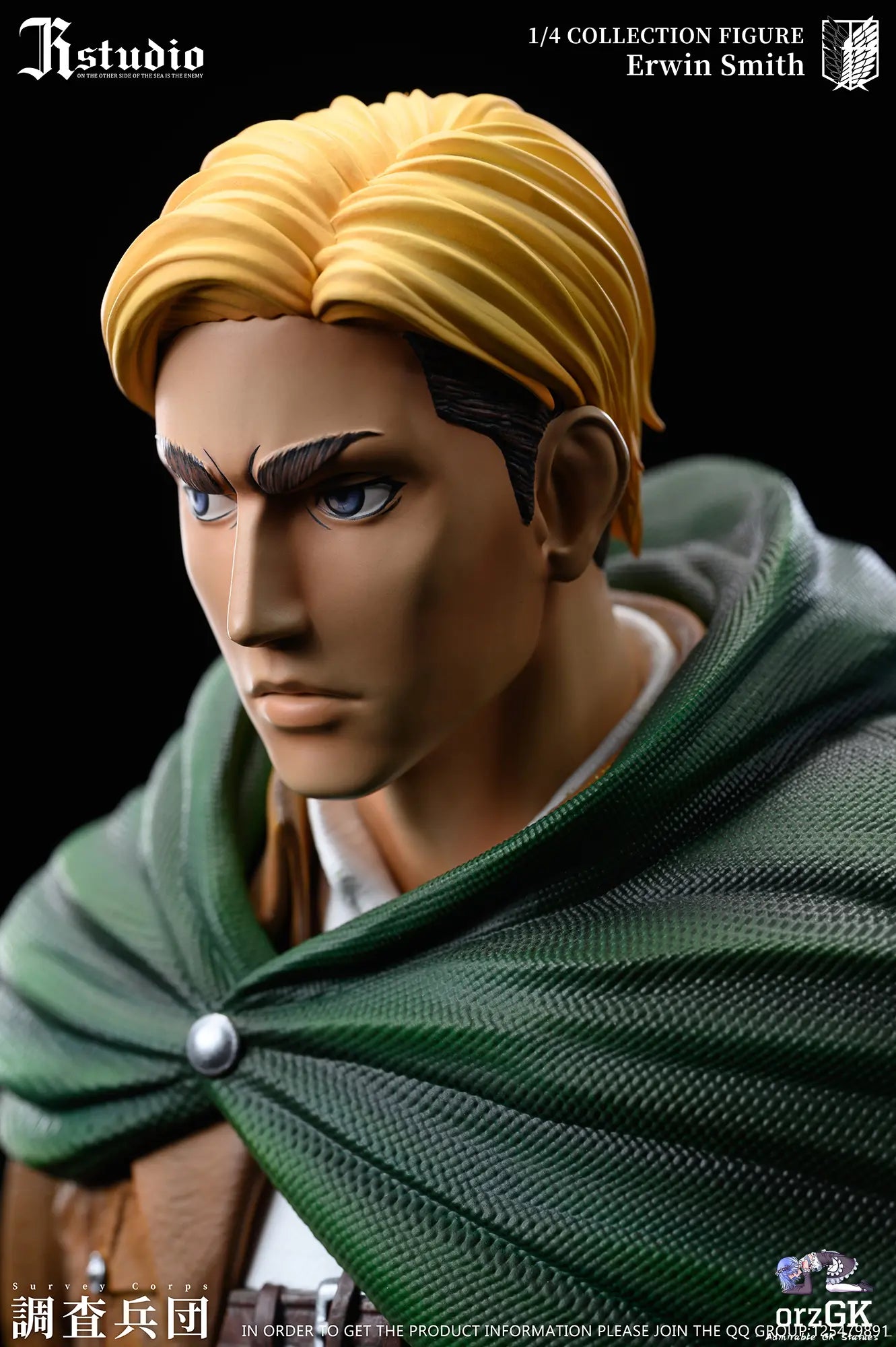 JR Studio - Attack on Titan Levi Ackerman & Erwin Smith resin statue Navy Toys anime figure