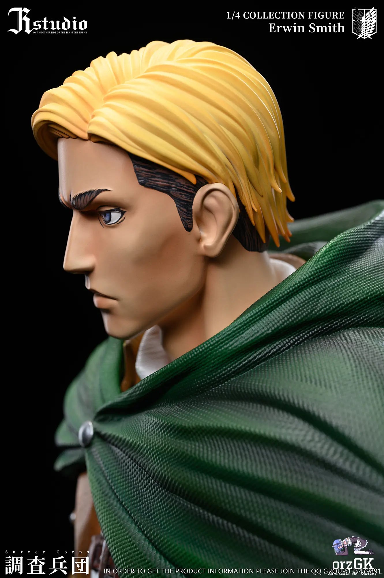 JR Studio - Attack on Titan Levi Ackerman & Erwin Smith resin statue Navy Toys anime figure
