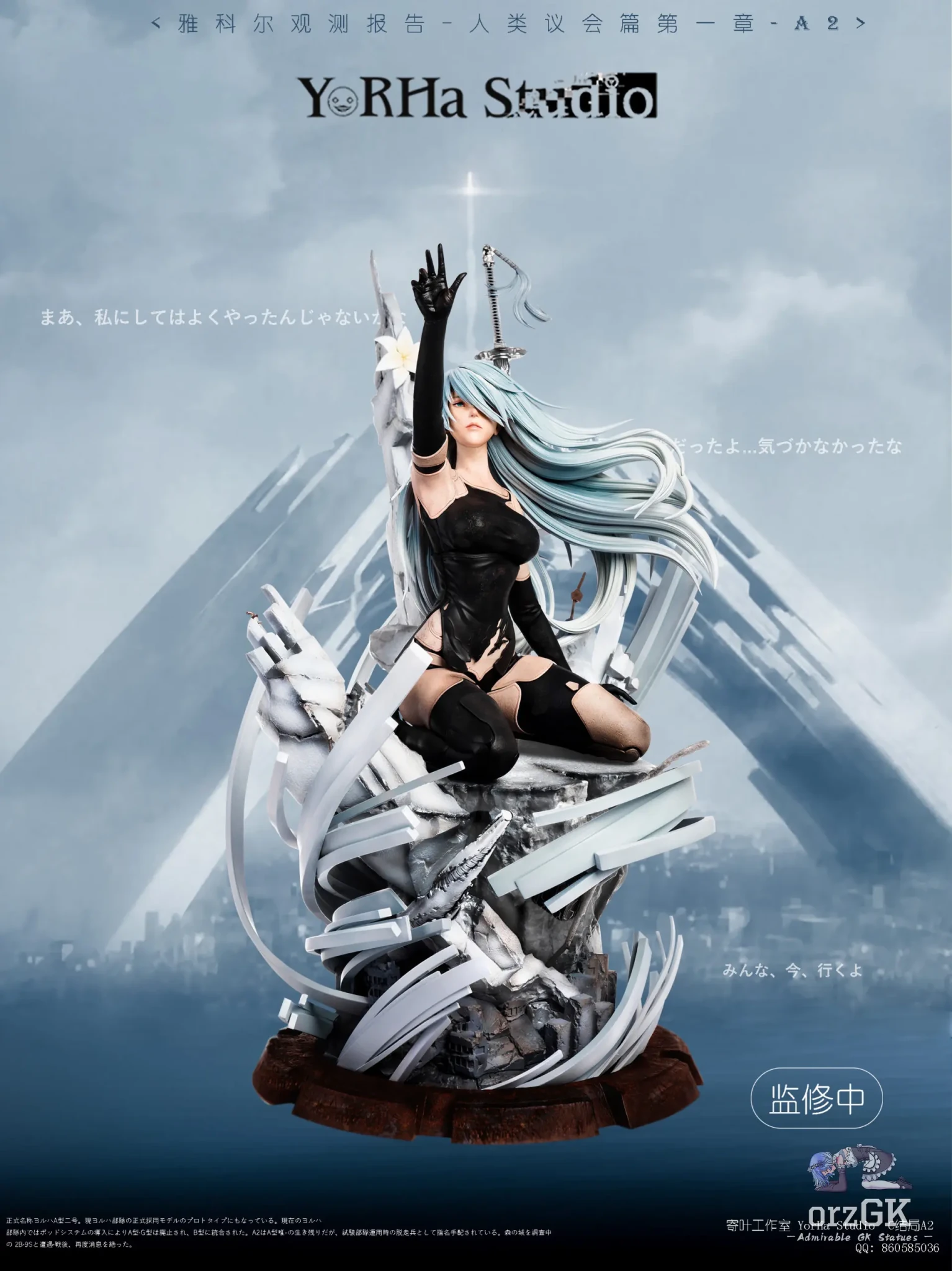 YorHa Studio - NieR:Automata YorHa Observation Report Council of Humanity Chapter 1 Ending C A2 resin statue Navy Toys anime figure