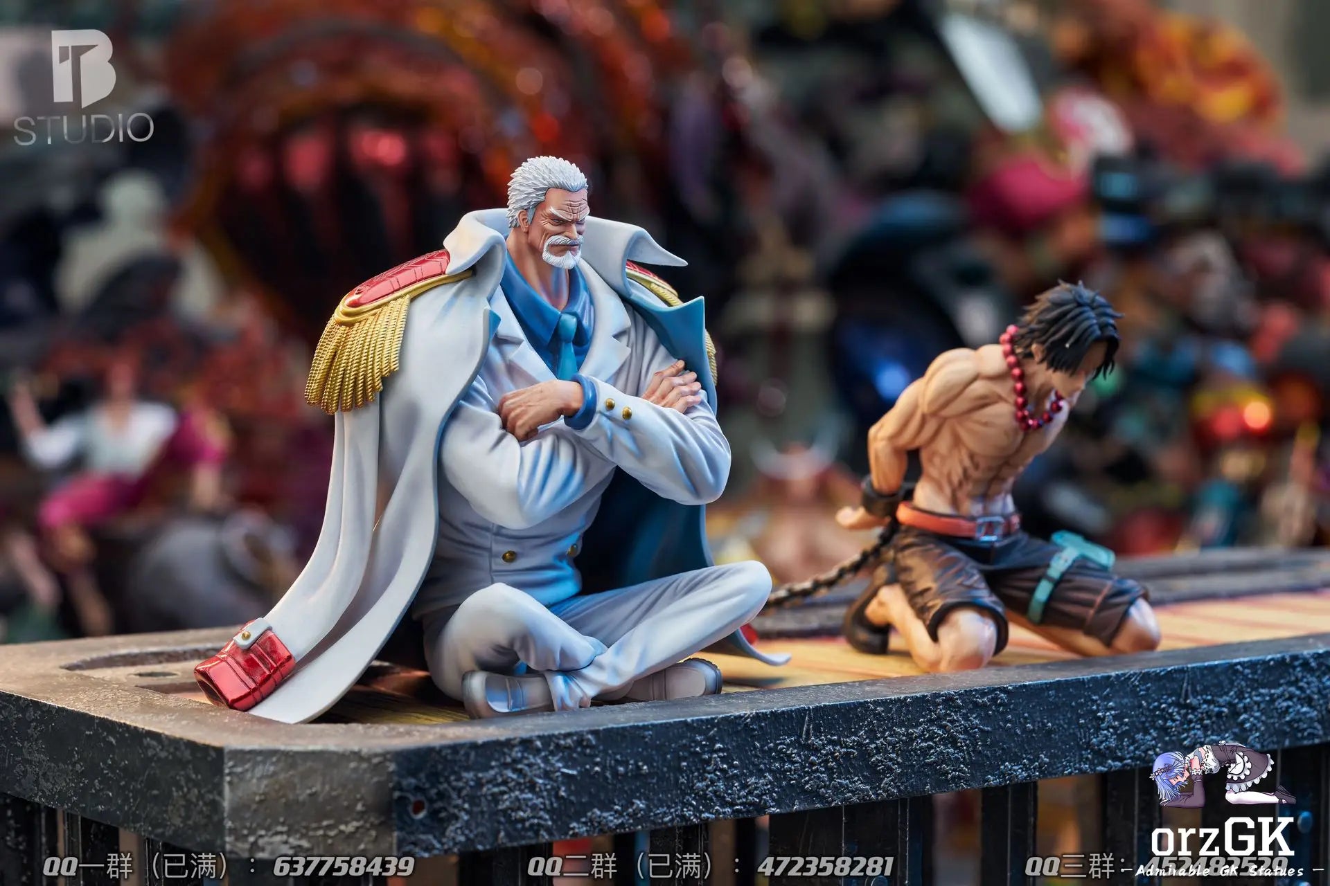 BT Studio - One Piece Summit War Saga Series 5 Monkey D. Garp resin statue Navy Toys anime figure