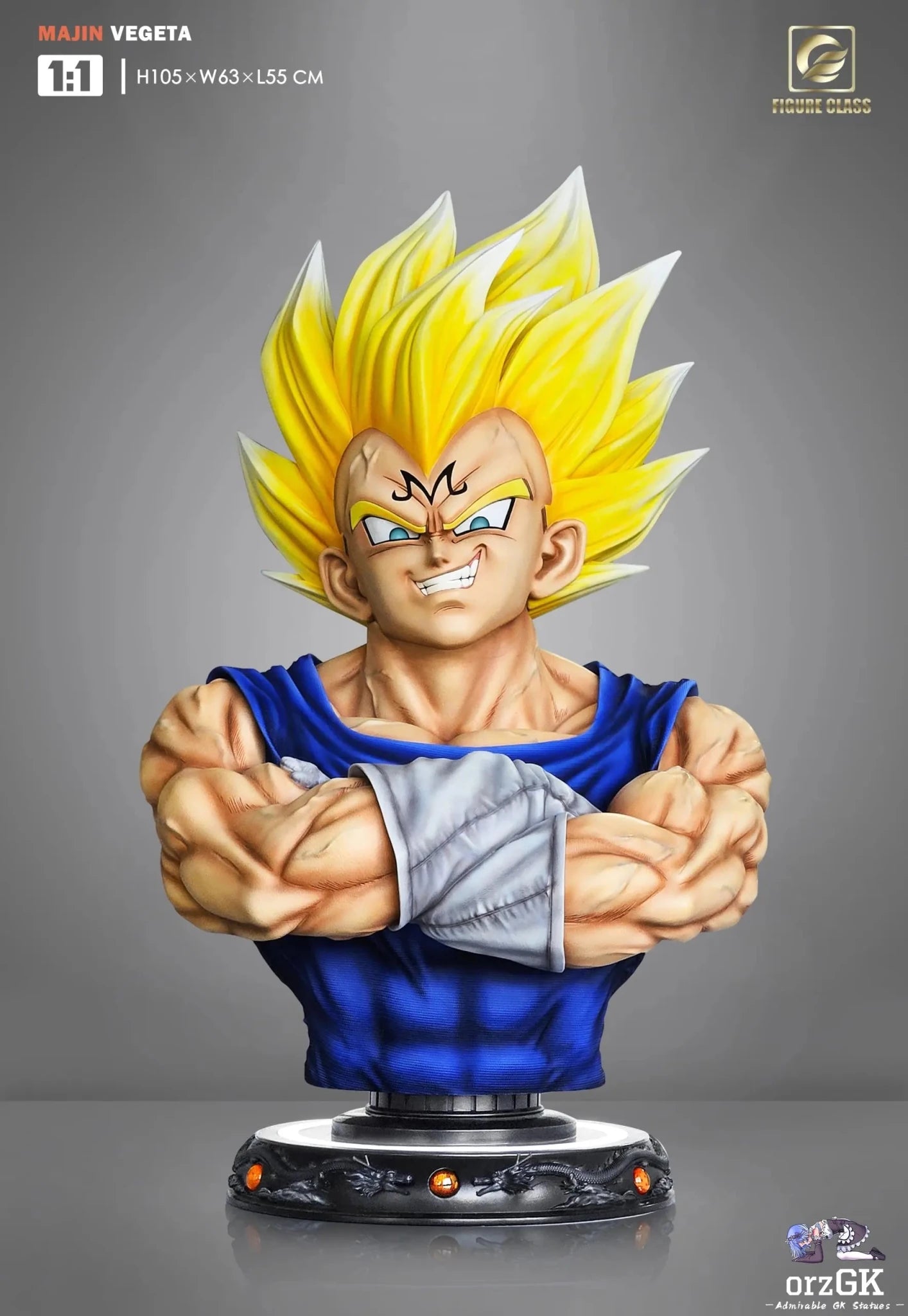 FIGURE CLASS Studio & Tian Qi Studio - Dragon Ball 1/1 Demon Vegeta Bust resin statue Navy Toys anime figure