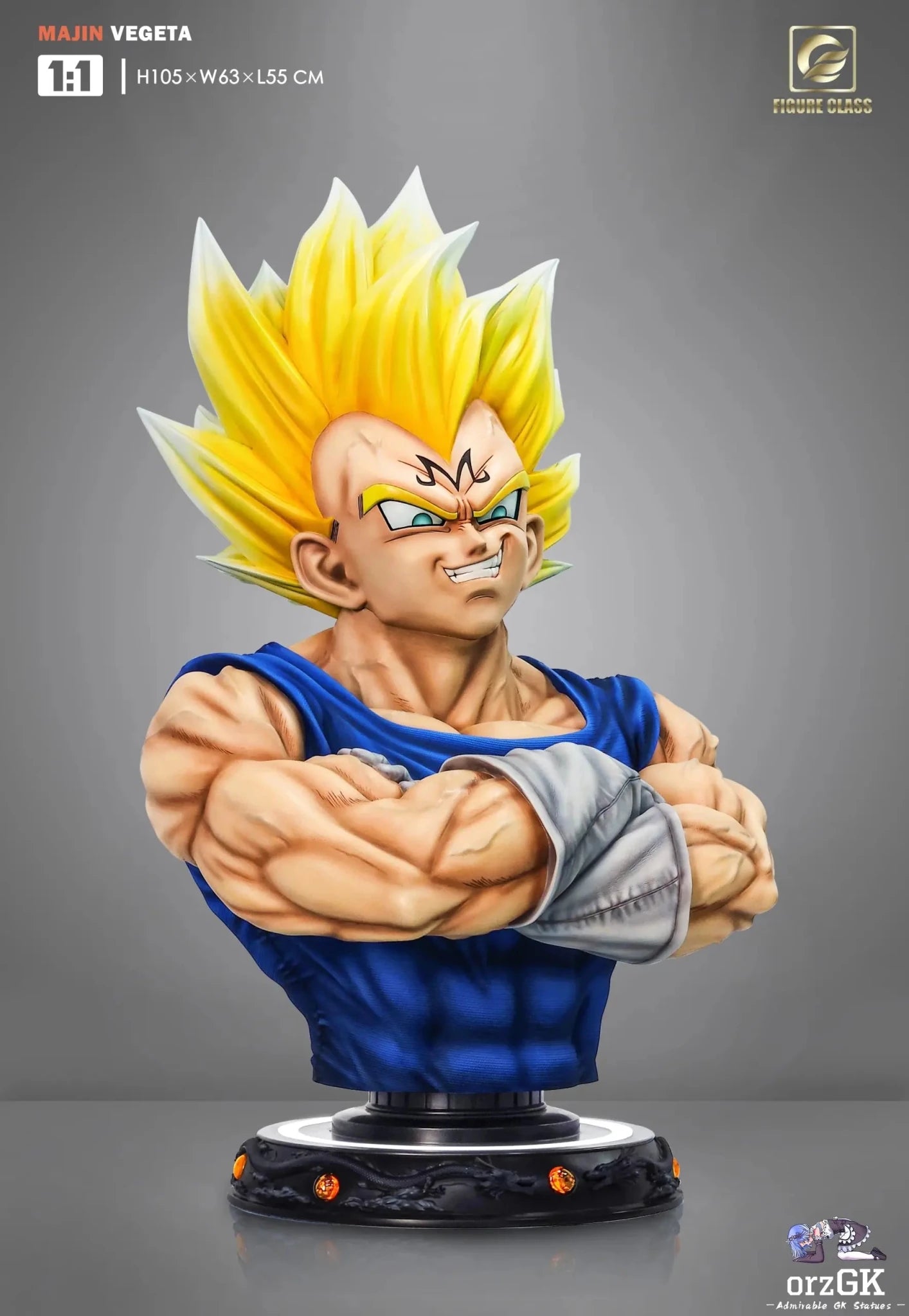 FIGURE CLASS Studio & Tian Qi Studio - Dragon Ball 1/1 Demon Vegeta Bust resin statue Navy Toys anime figure