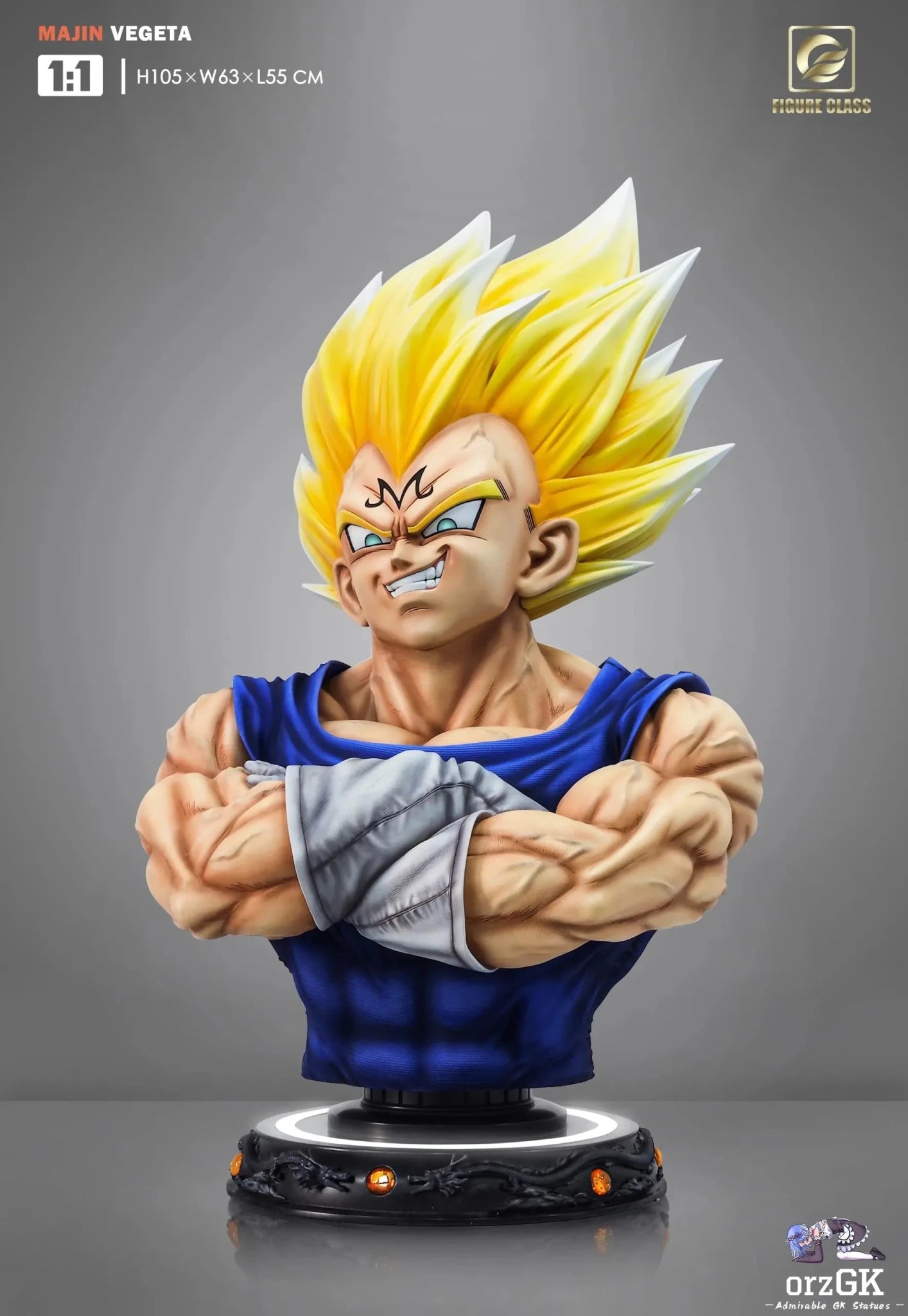FIGURE CLASS Studio & Tian Qi Studio - Dragon Ball 1/1 Demon Vegeta Bust resin statue Navy Toys anime figure