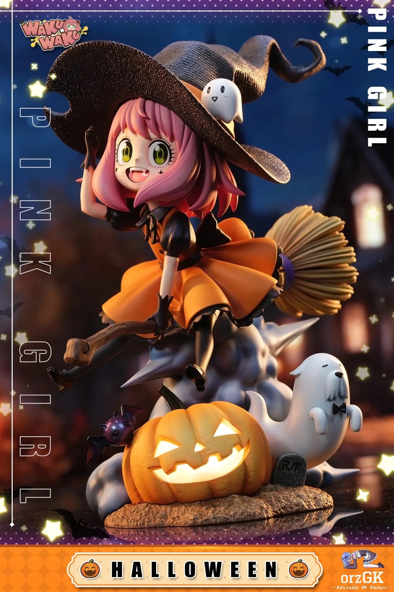 WakuWaku Studio - Spy x Family 2024 Halloween Anya Forger resin statue Navy Toys anime figure