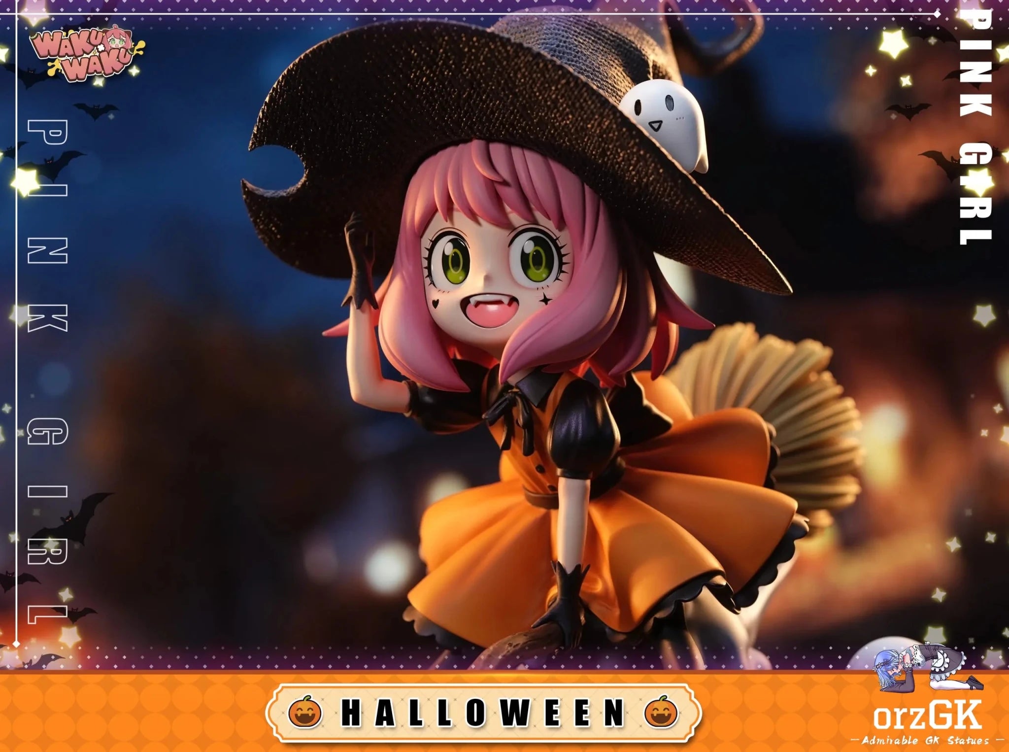 WakuWaku Studio - Spy x Family 2024 Halloween Anya Forger resin statue Navy Toys anime figure