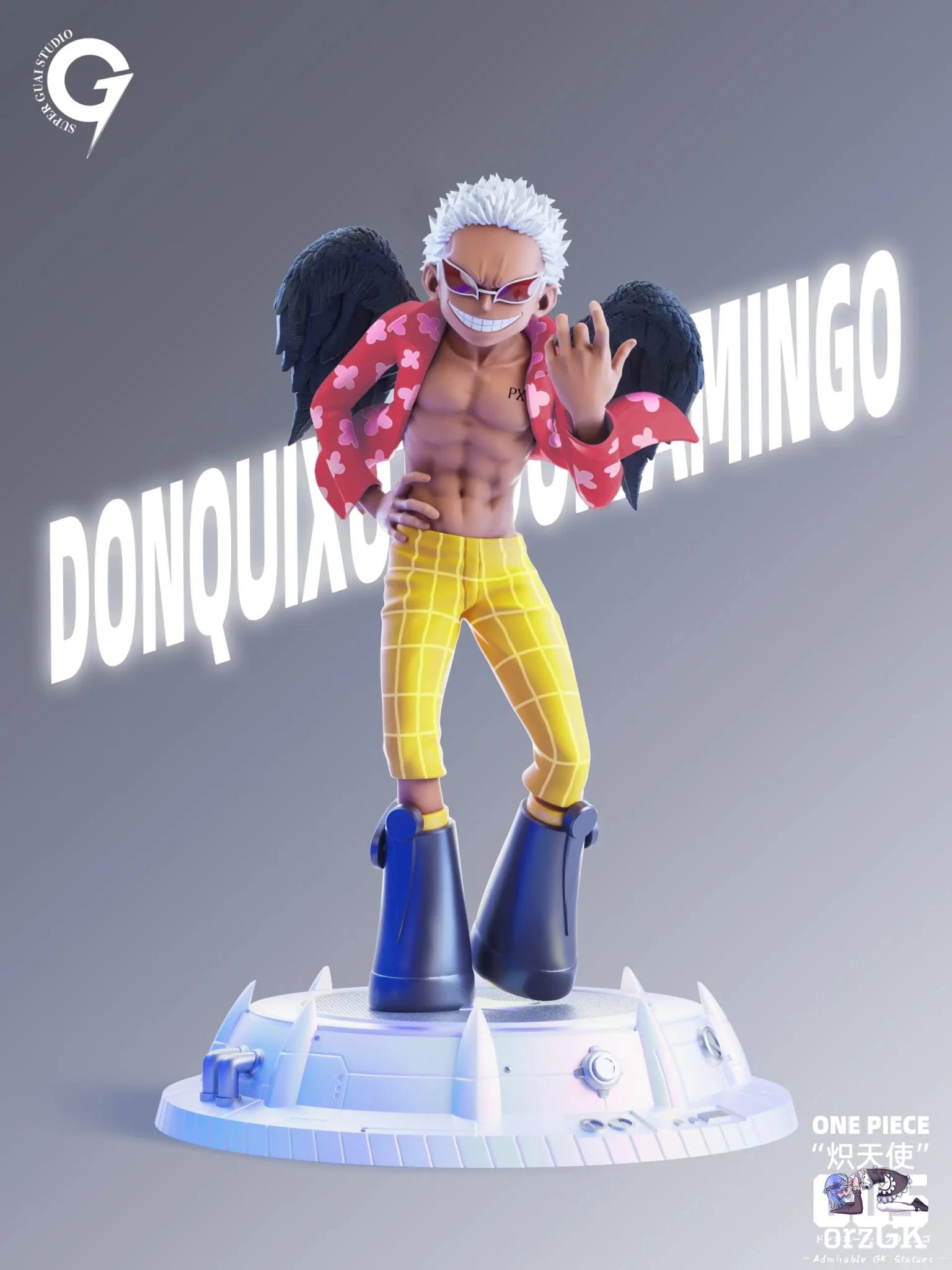 Super Guai Studio - One Piece Seraphim Donquixote Doflamingo resin statue Navy Toys anime figure