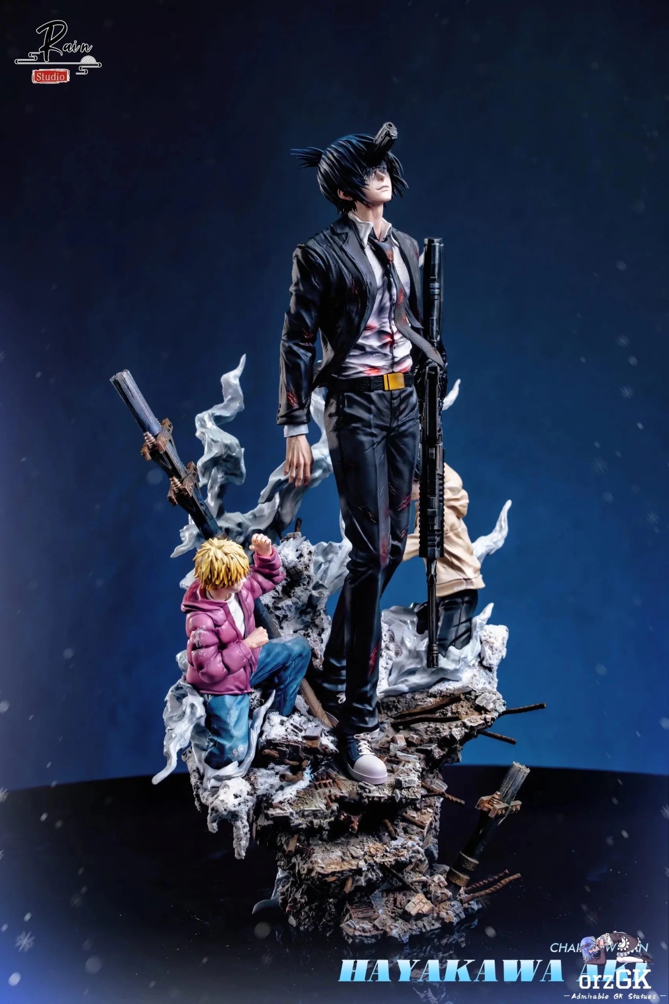 Rain Studio - Chainsaw Man Gun Devil Aki Hayakawa resin statue Navy Toys anime figure