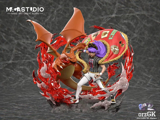 MAGA Studio - Pokémon League Champion Series 1 Galar Region Pokémon Champion Leon resin statue Navy Toys anime figure