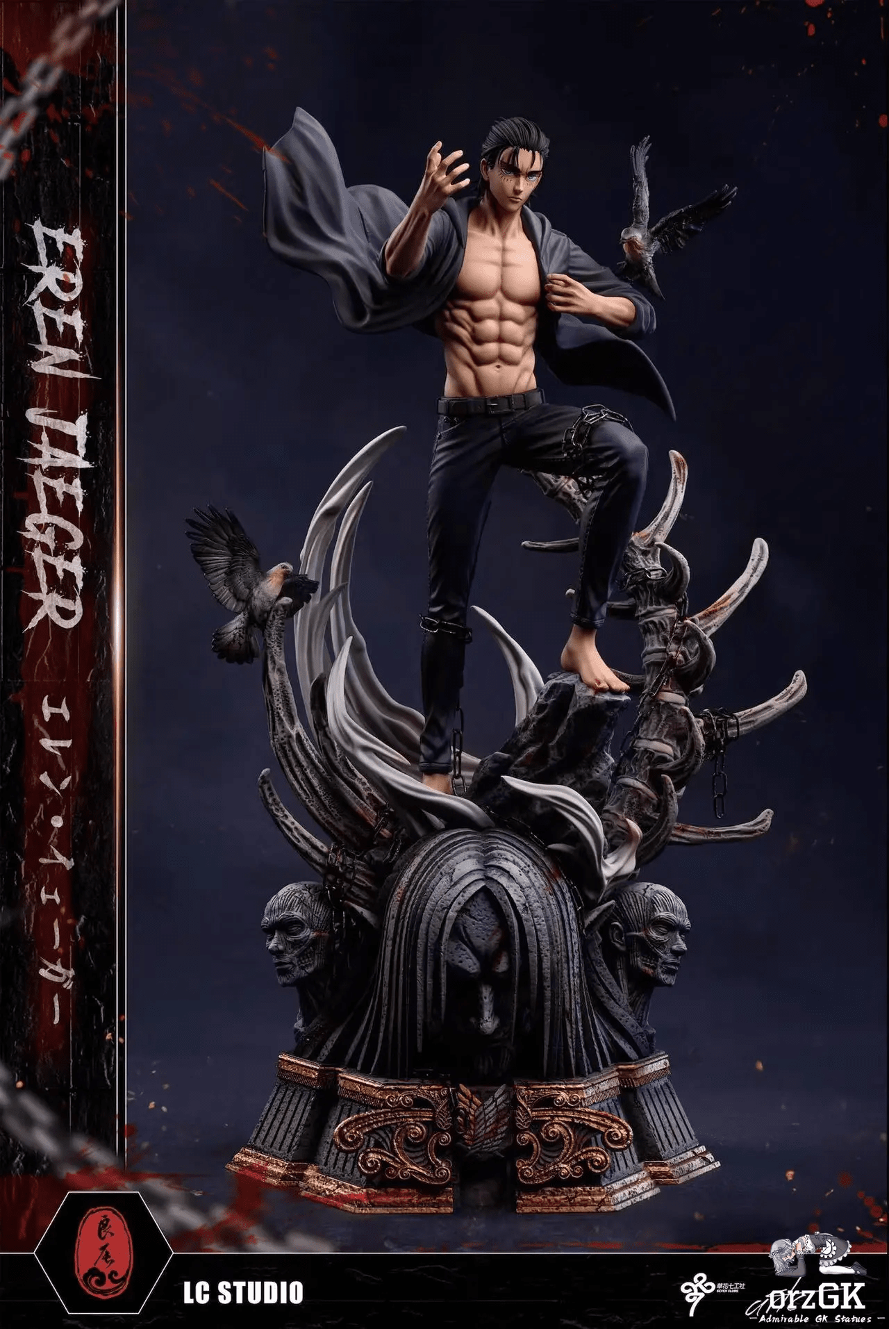 LC Studio - Attack on Titan 19 years old Eren resin statue Navy Toys anime figure