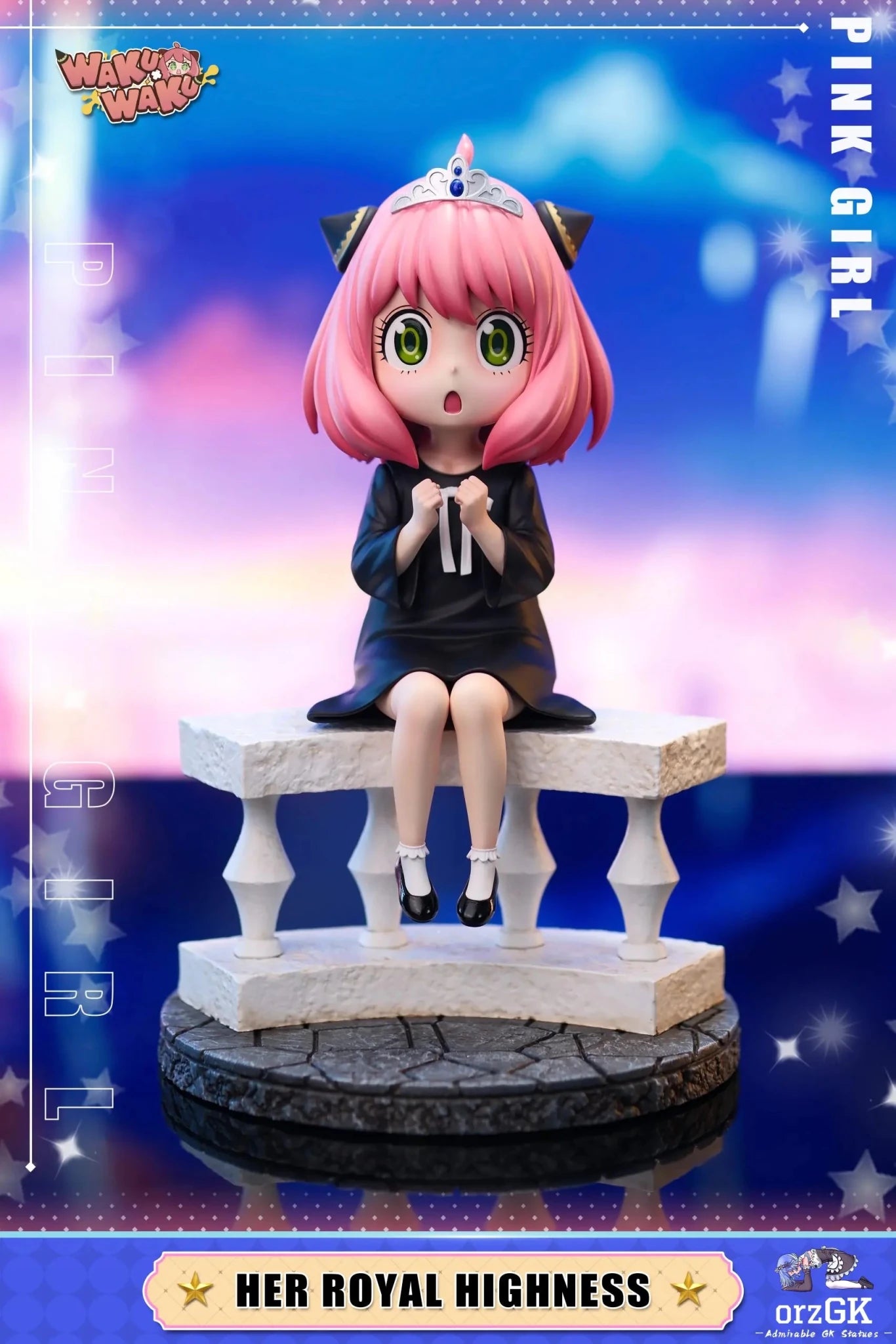 WakuWaku Studio - Spy x Family 020 Princess Anya Forger resin statue Navy Toys anime figure