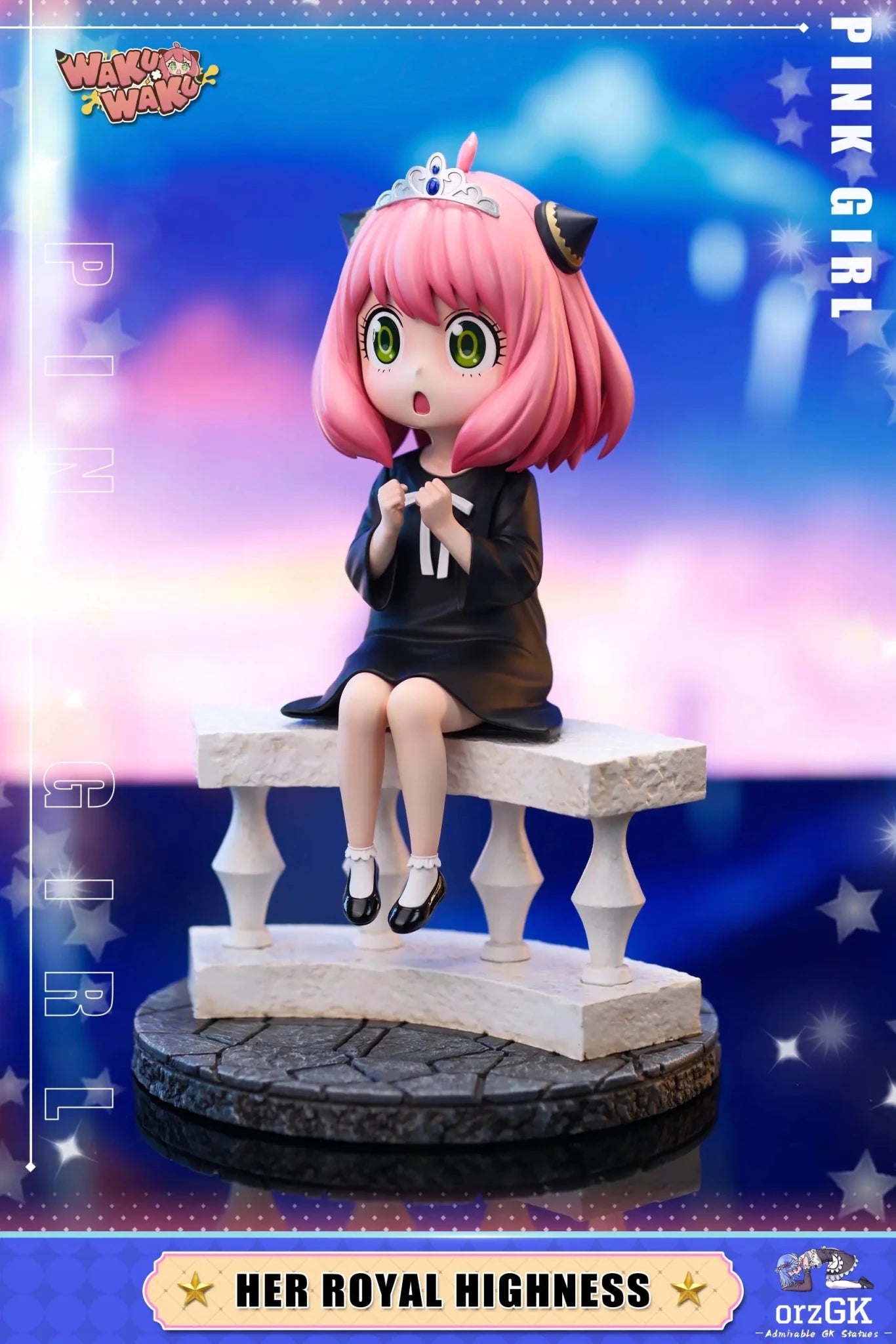 WakuWaku Studio - Spy x Family 020 Princess Anya Forger resin statue Navy Toys anime figure