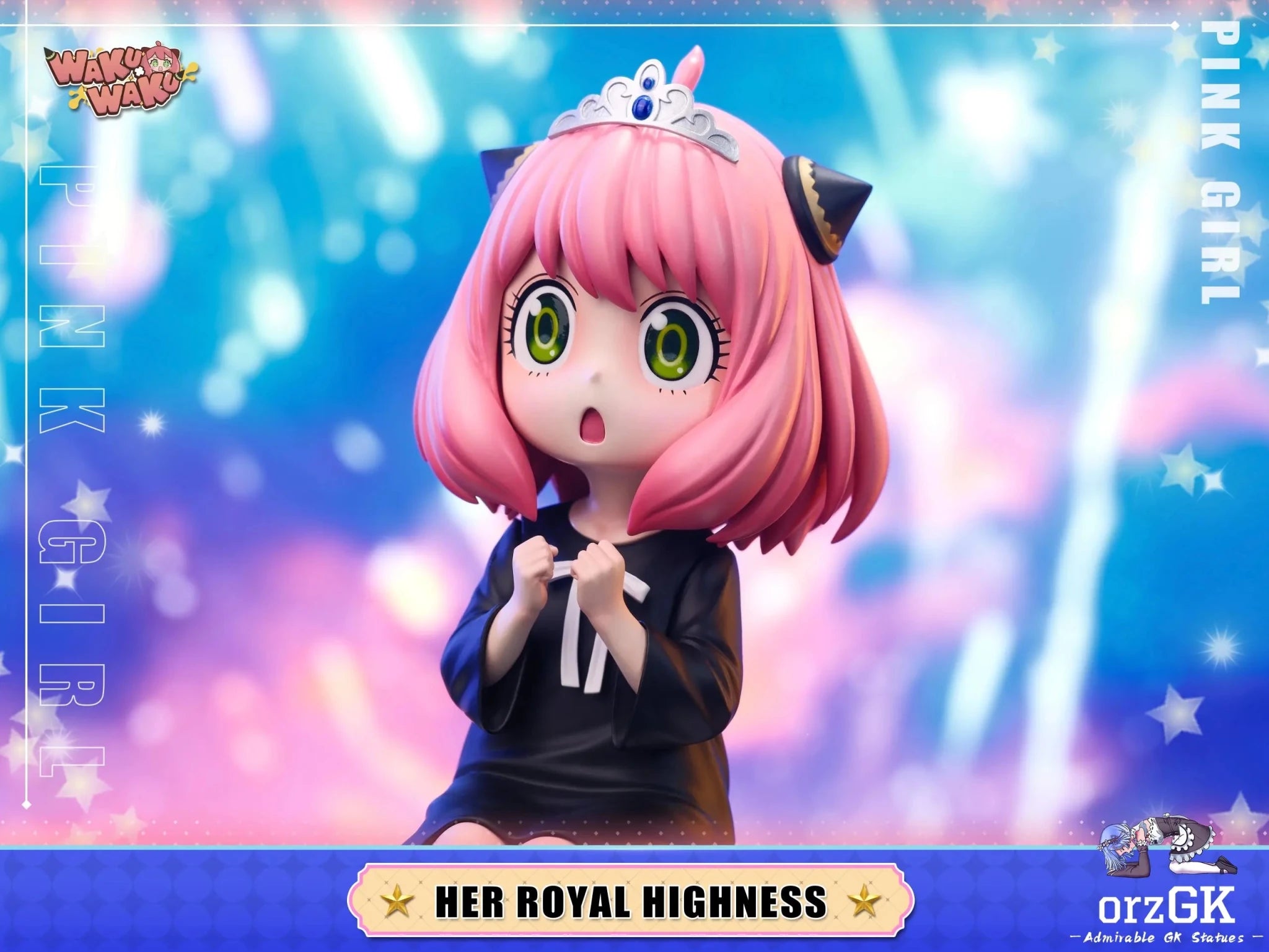 WakuWaku Studio - Spy x Family 020 Princess Anya Forger resin statue Navy Toys anime figure