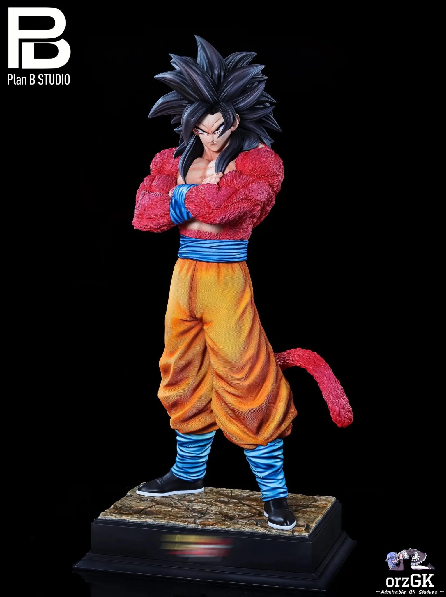 PlanB Studio - Dragon Ball Super Saiyan 4 Goku & Super Saiyan 4 Goku Bust