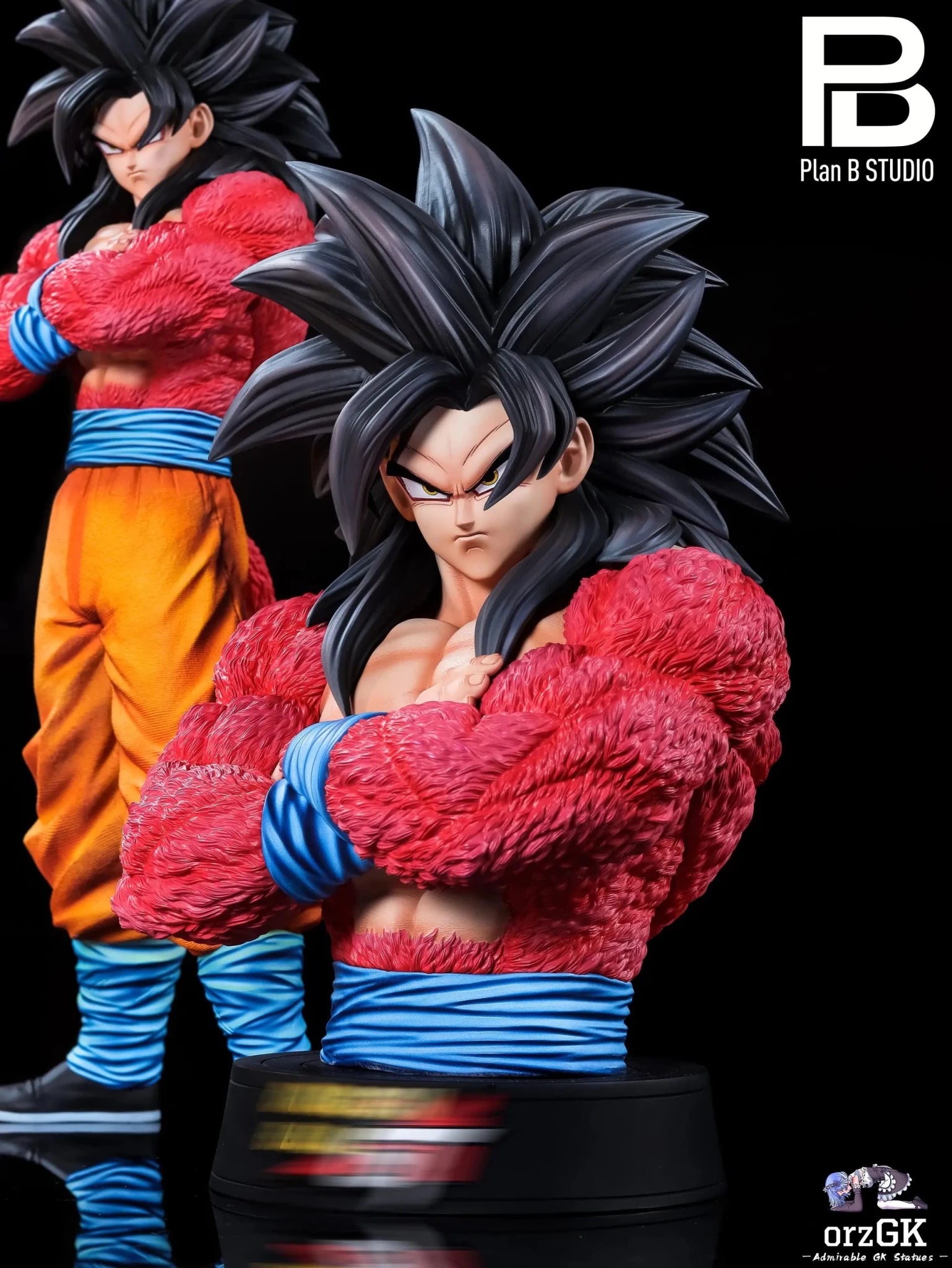 PlanB Studio - Dragon Ball Super Saiyan 4 Goku & Super Saiyan 4 Goku Bust