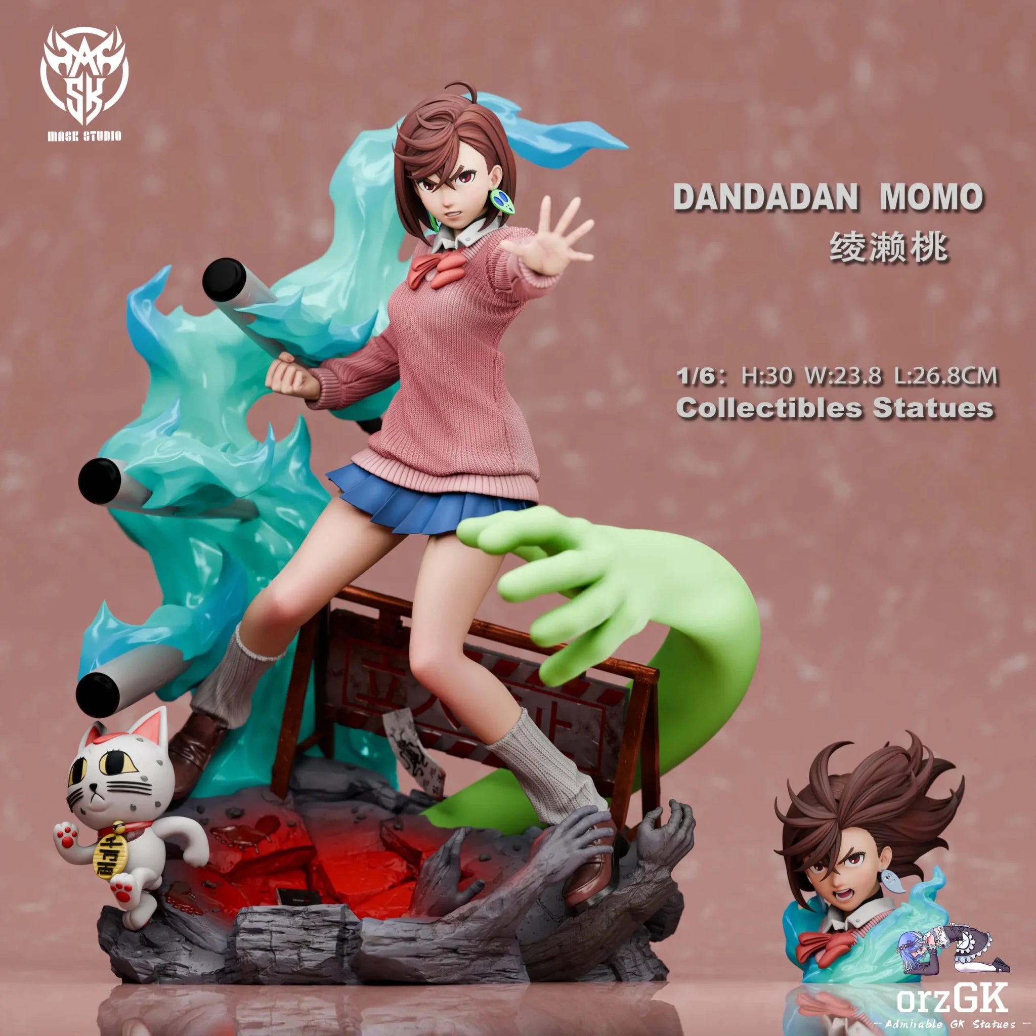 Mask Studio - Dandadan Momo Ayase resin statue Navy Toys anime figure