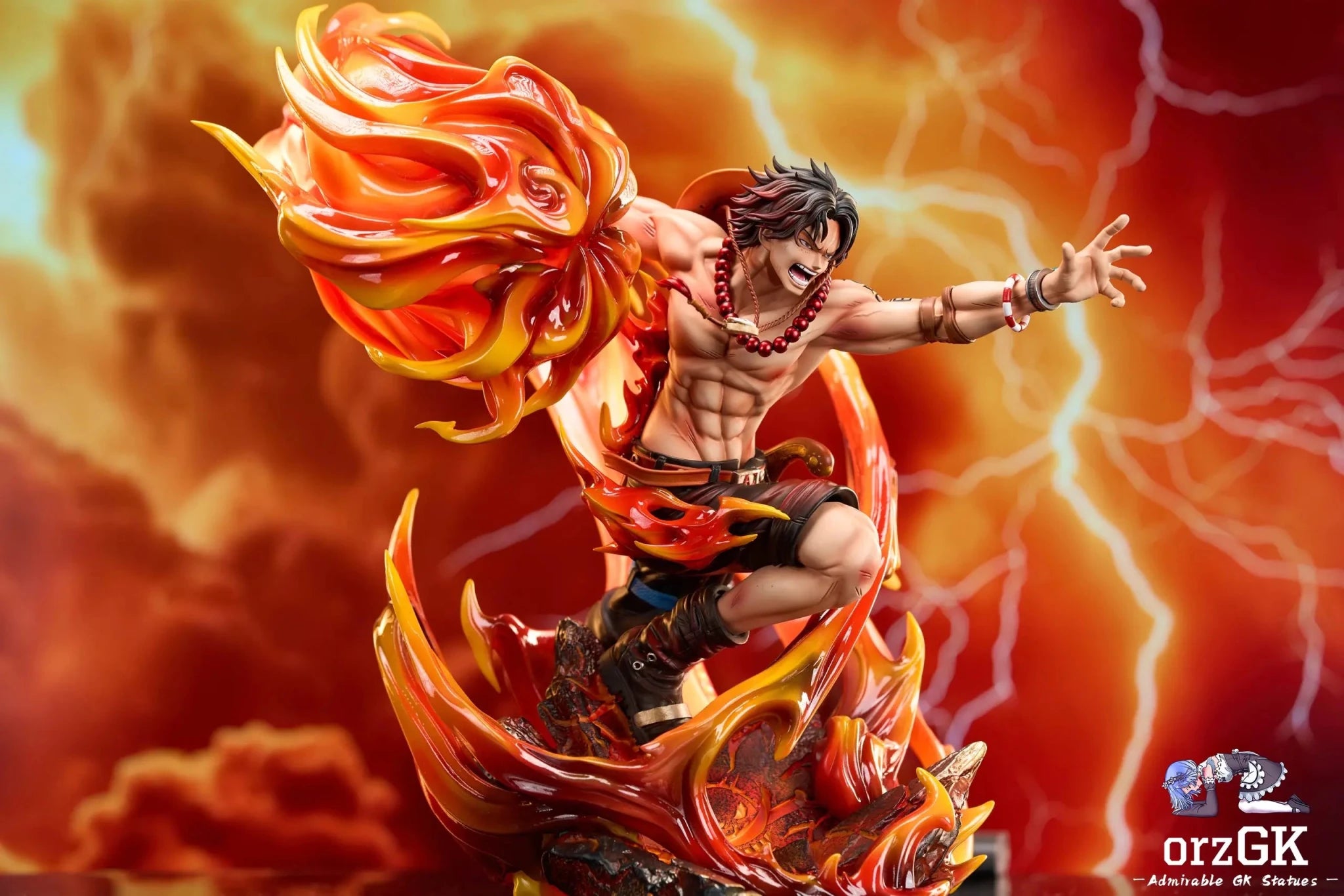 Fast Studio - One Piece Fire Fist Portgas D. Ace resin statue Navy Toys anime figure
