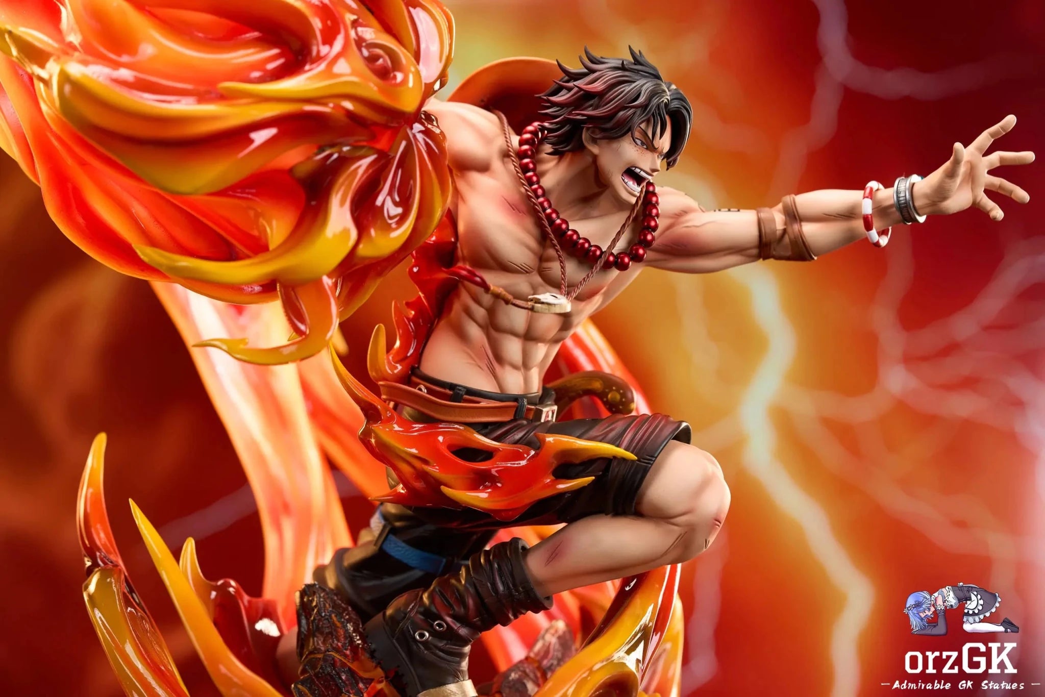 Fast Studio - One Piece Fire Fist Portgas D. Ace resin statue Navy Toys anime figure