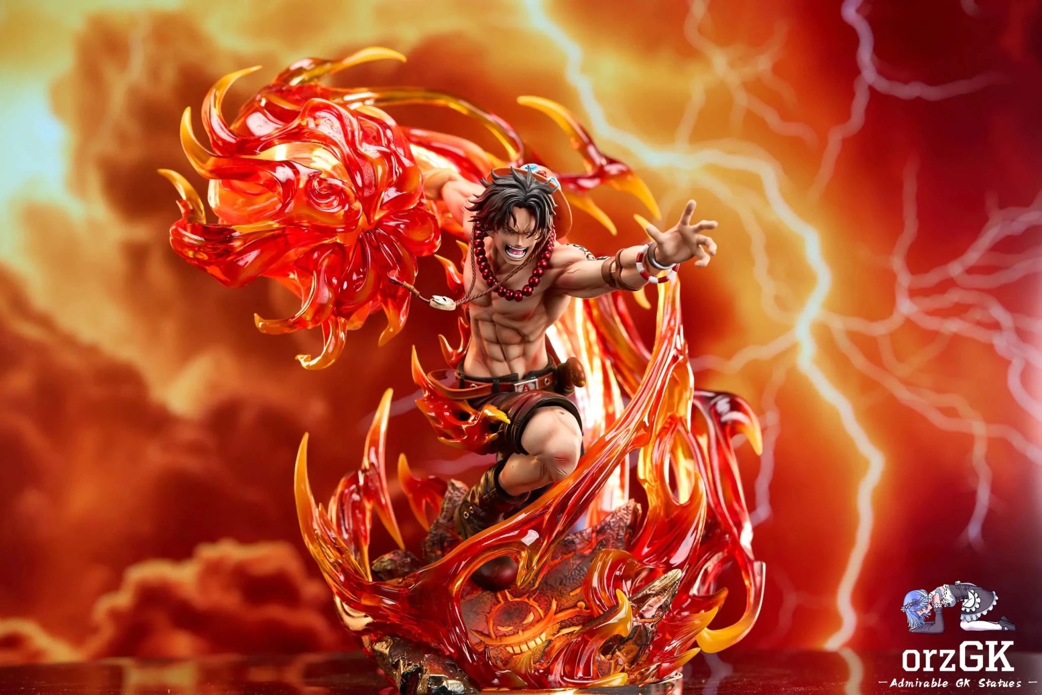 Fast Studio - One Piece Fire Fist Portgas D. Ace resin statue Navy Toys anime figure