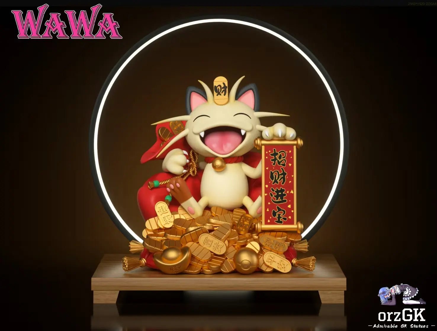 WAWA Studio - Pokémon Fortune Series Meowth 2.0 resin statue Navy Toys anime figure