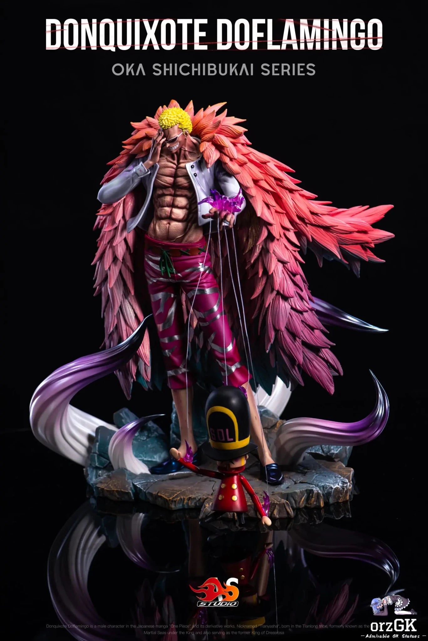 AS Studio - One Piece Seven Warlords of the Sea Donquixote Doflamingo resin statue Navy Toys anime figure