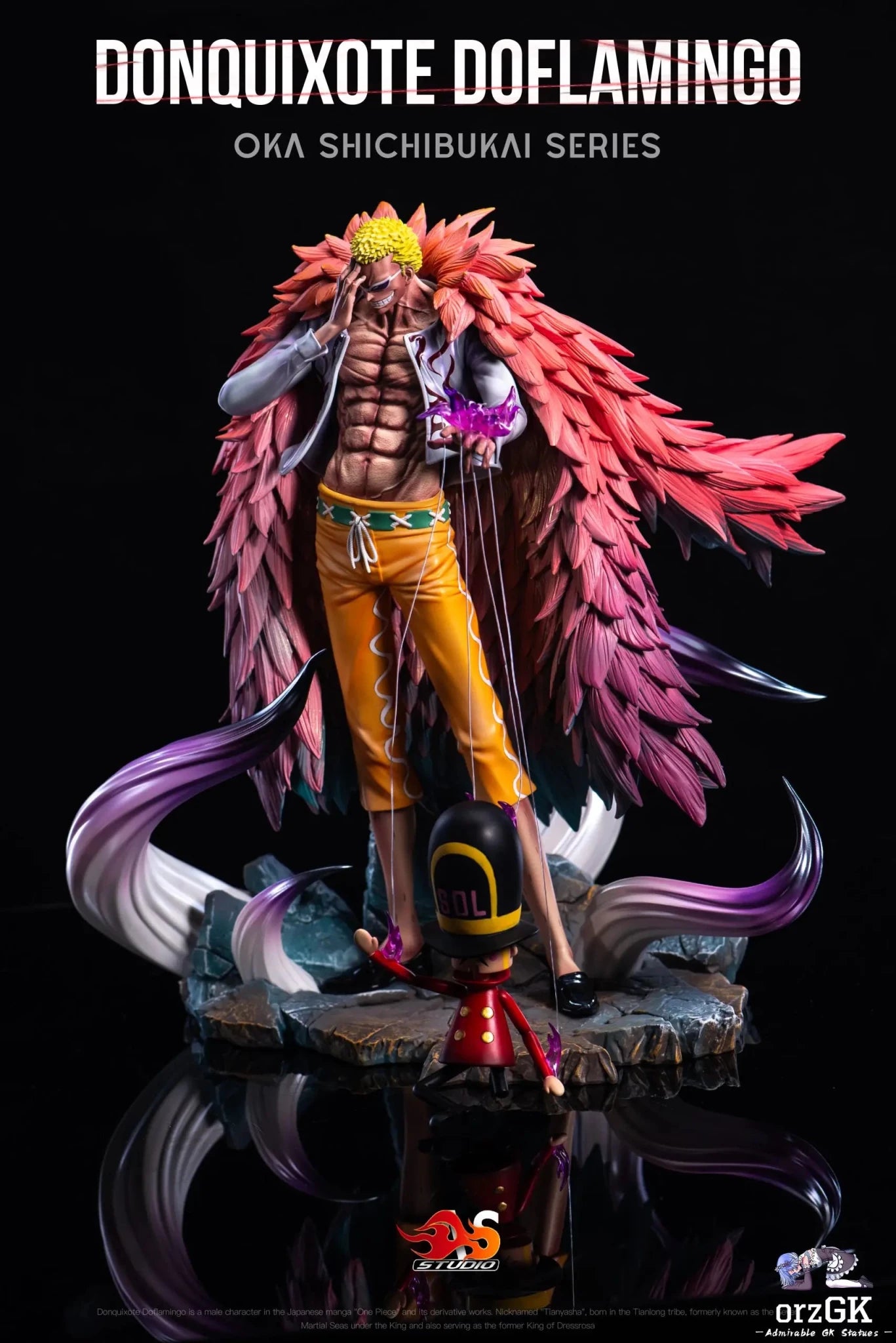 AS Studio - One Piece Seven Warlords of the Sea Donquixote Doflamingo resin statue Navy Toys anime figure