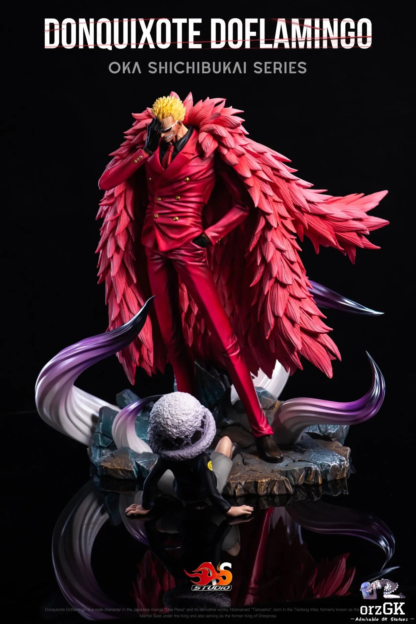 AS Studio - One Piece Seven Warlords of the Sea Donquixote Doflamingo resin statue Navy Toys anime figure