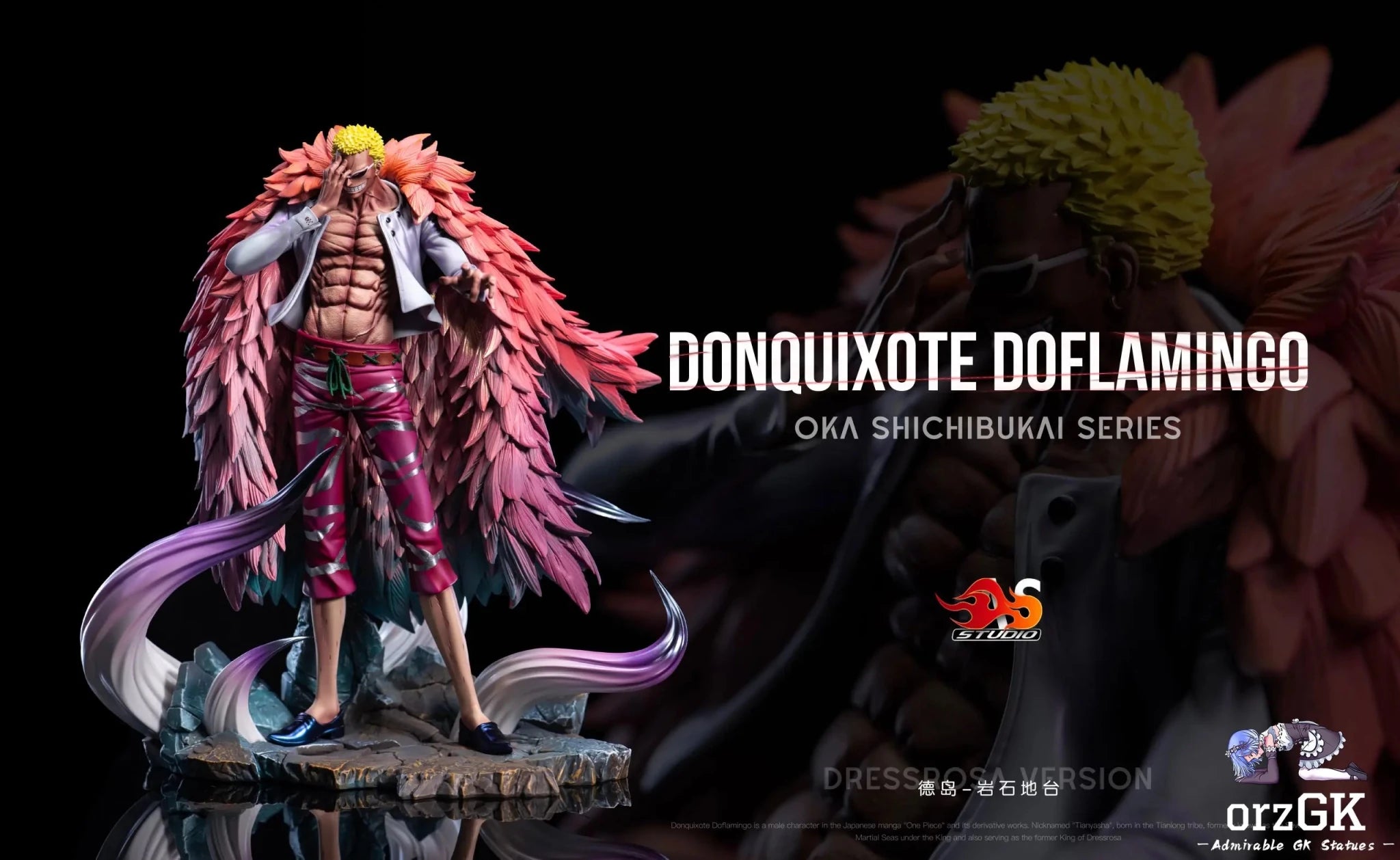 AS Studio - One Piece Seven Warlords of the Sea Donquixote Doflamingo resin statue Navy Toys anime figure