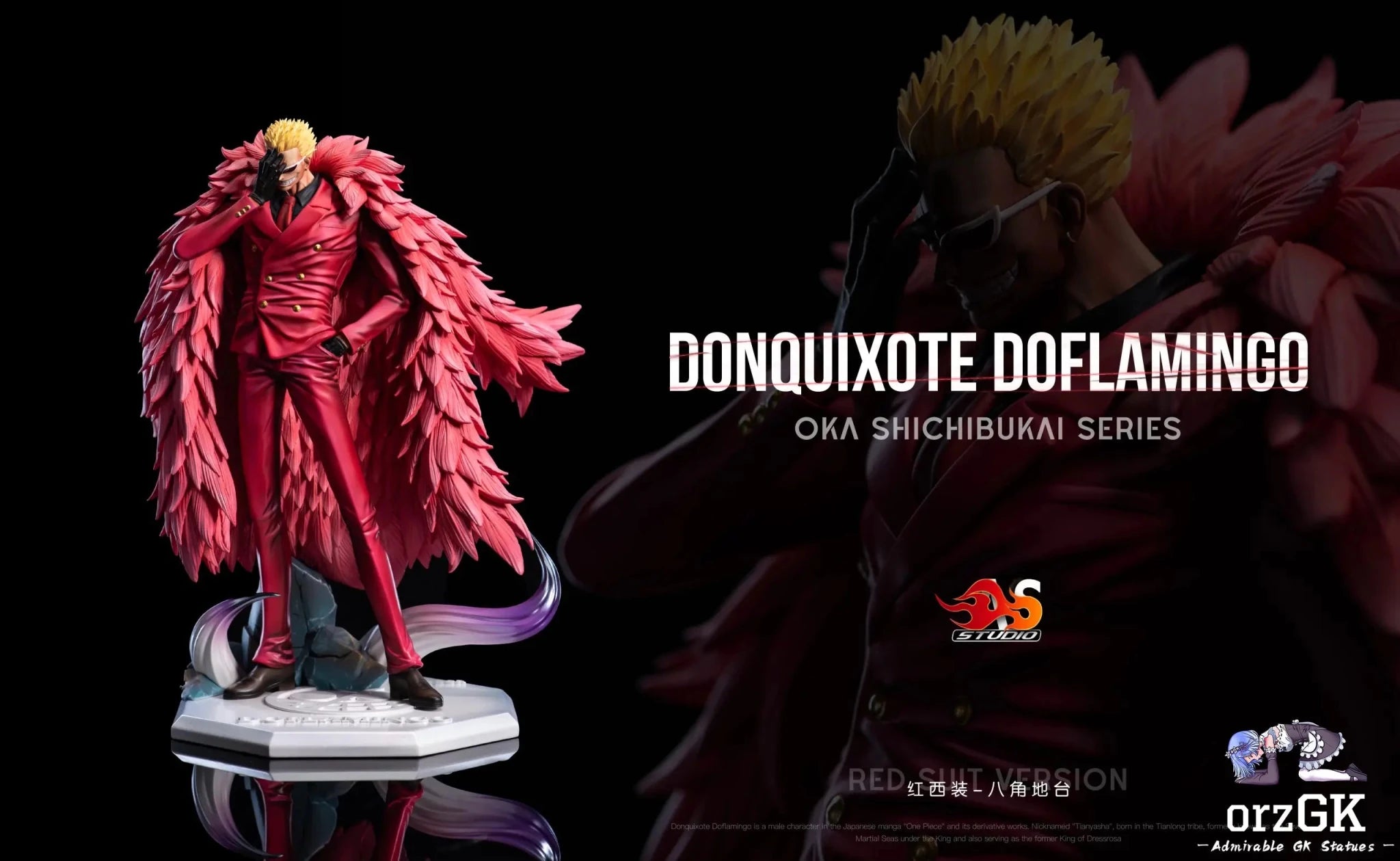 AS Studio - One Piece Seven Warlords of the Sea Donquixote Doflamingo resin statue Navy Toys anime figure