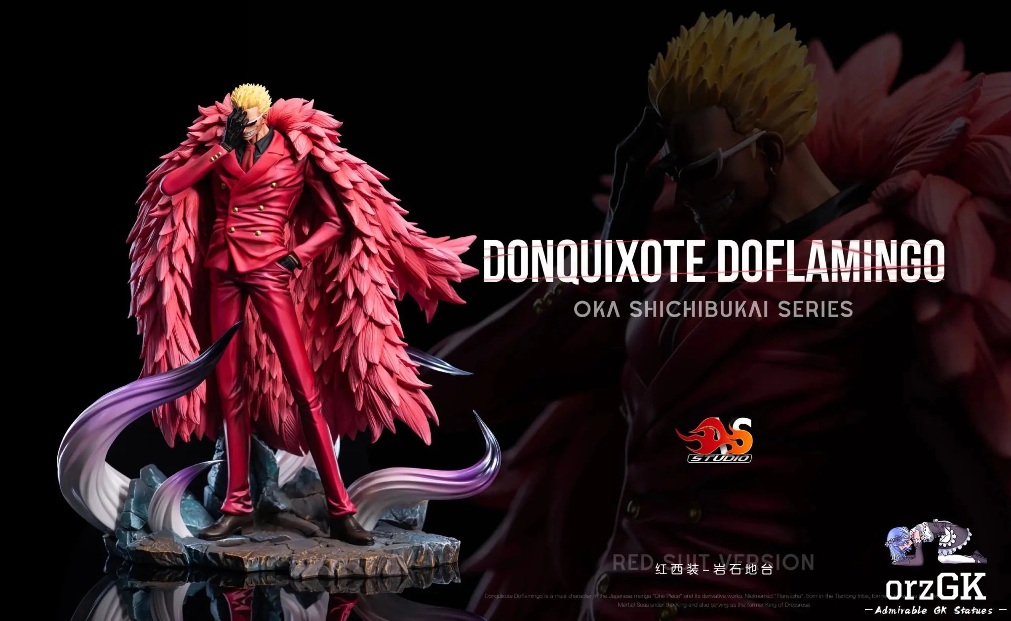 AS Studio - One Piece Seven Warlords of the Sea Donquixote Doflamingo resin statue Navy Toys anime figure