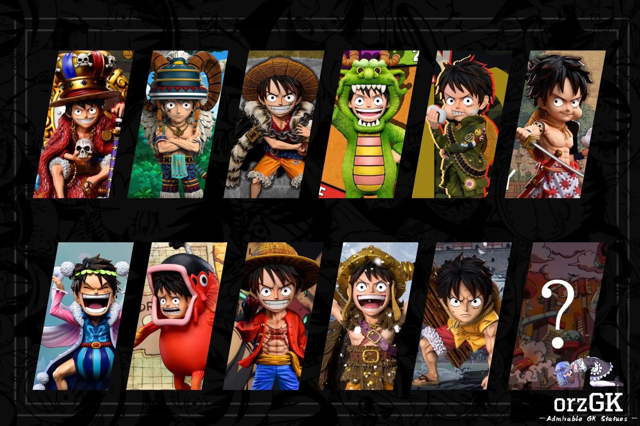 A+ Studio - One Piece Luffy Series Summit War Saga Luffy resin statue Navy Toys anime figure