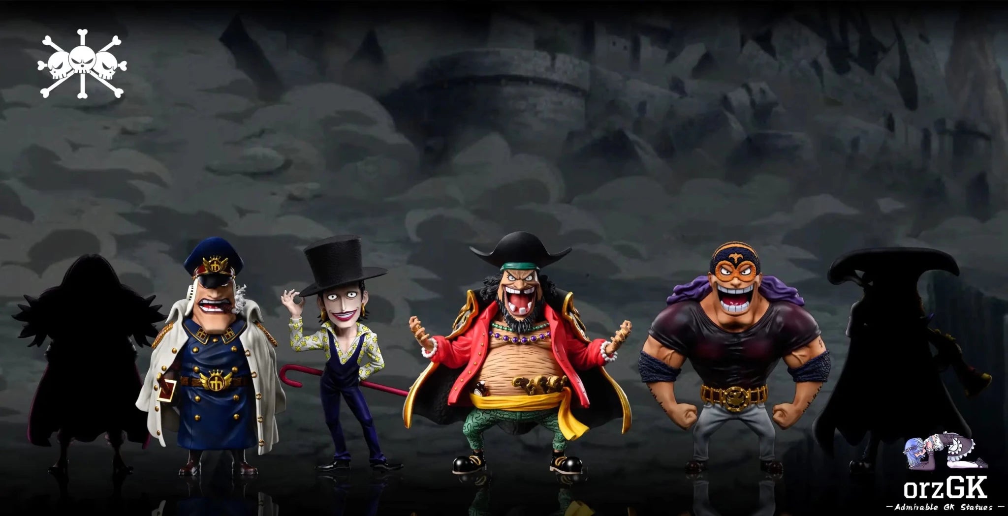 A+ Studio - One Piece Summit War Saga Blackbeard Pirates Laffitte resin statue Navy Toys anime figure