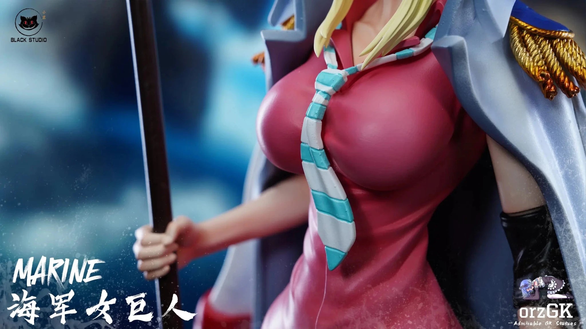 Black Studio - One Piece Marine Giant 3 Marine Female Giant resin statue Navy Toys anime figure