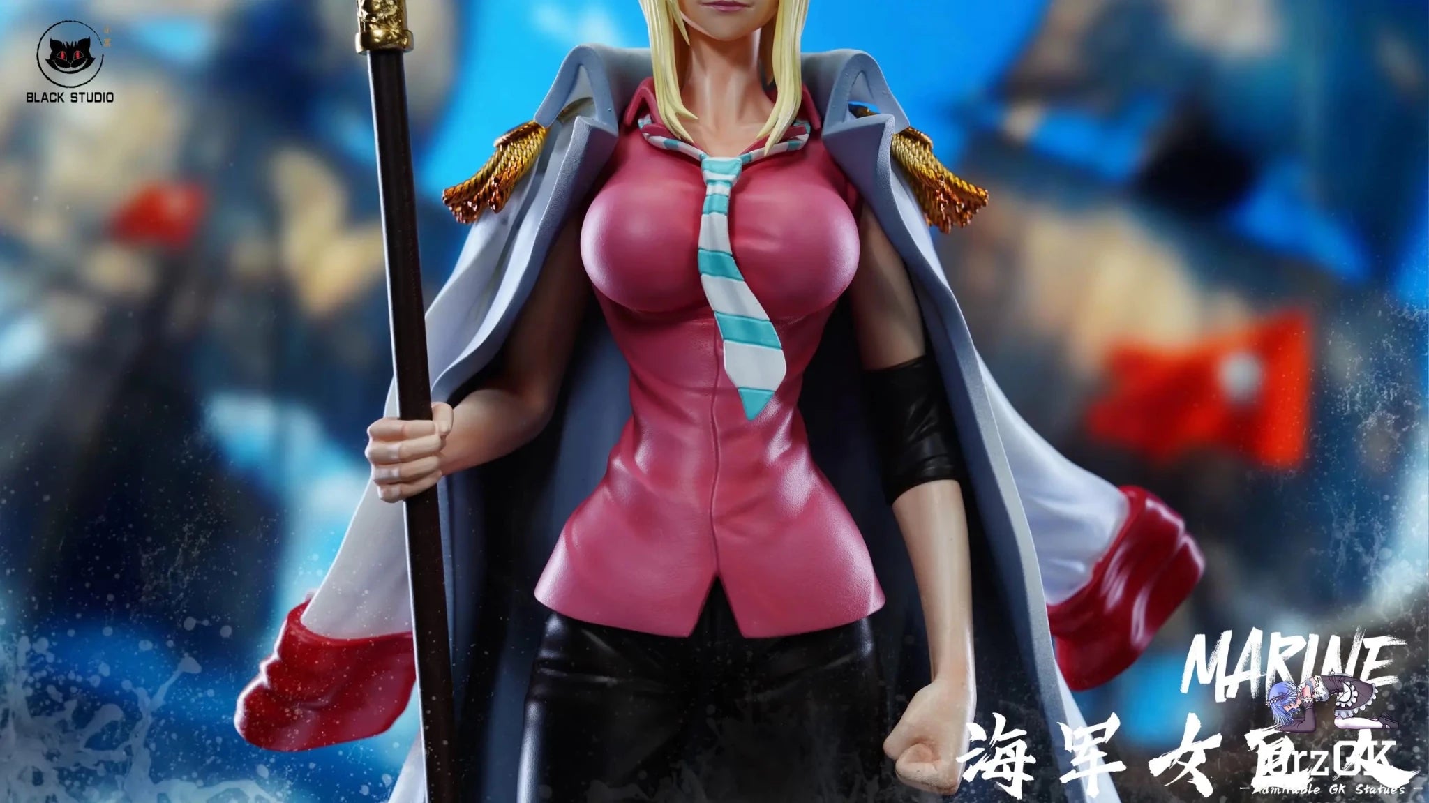 Black Studio - One Piece Marine Giant 3 Marine Female Giant resin statue Navy Toys anime figure