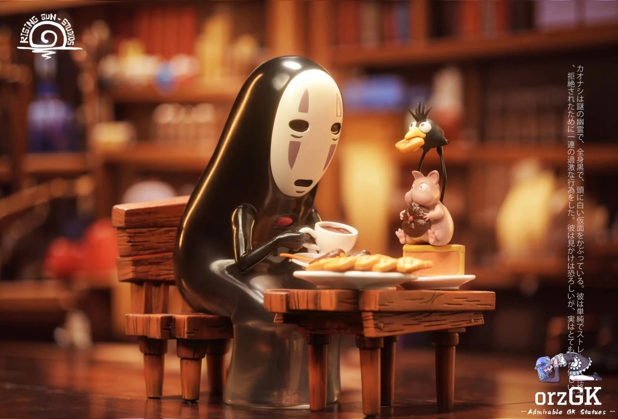Rising Sun Studio - Spirited Away Hayao Miyazaki Desktop Series 1 No Face Man resin statue Navy Toys anime figure