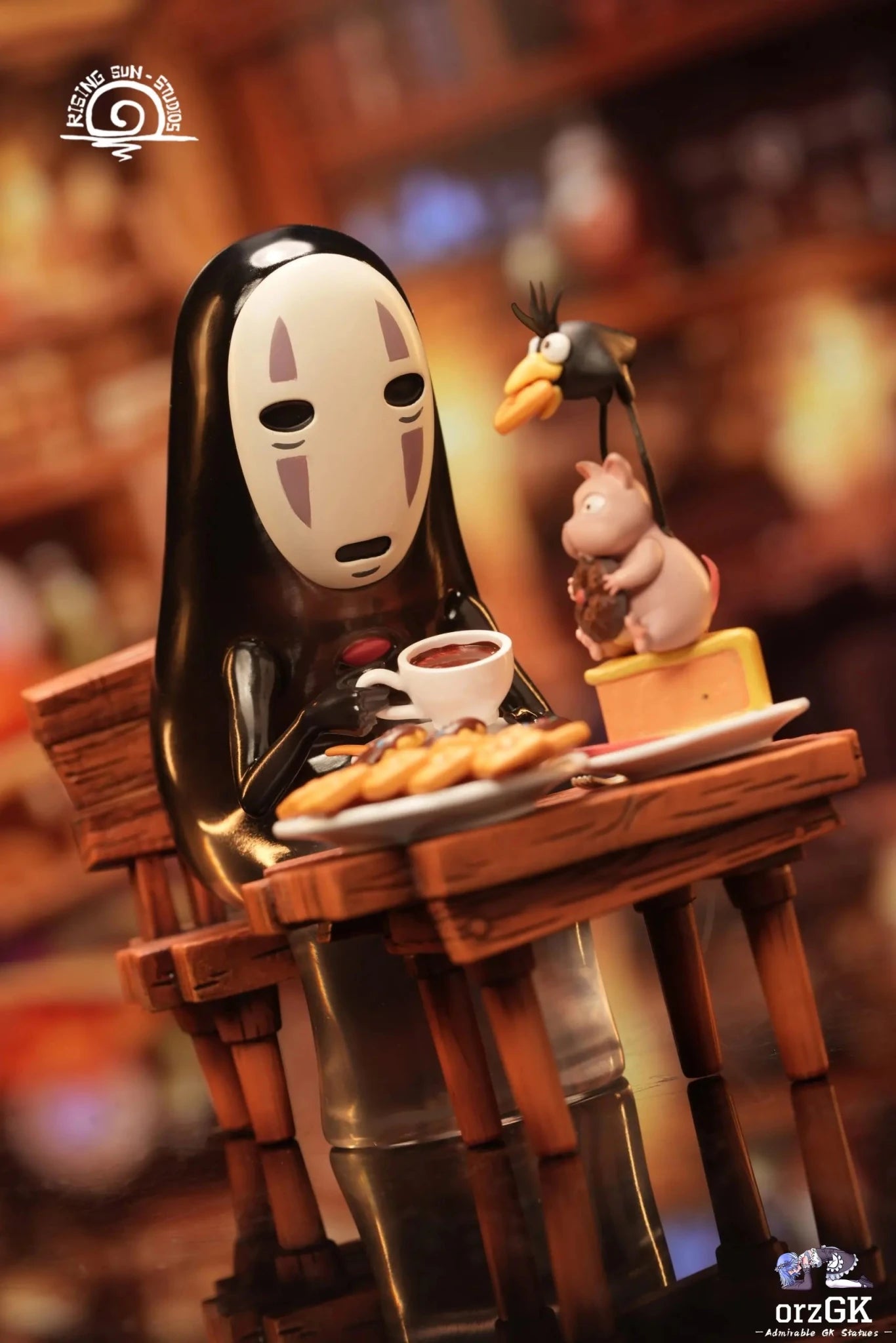 Rising Sun Studio - Spirited Away Hayao Miyazaki Desktop Series 1 No Face Man resin statue Navy Toys anime figure