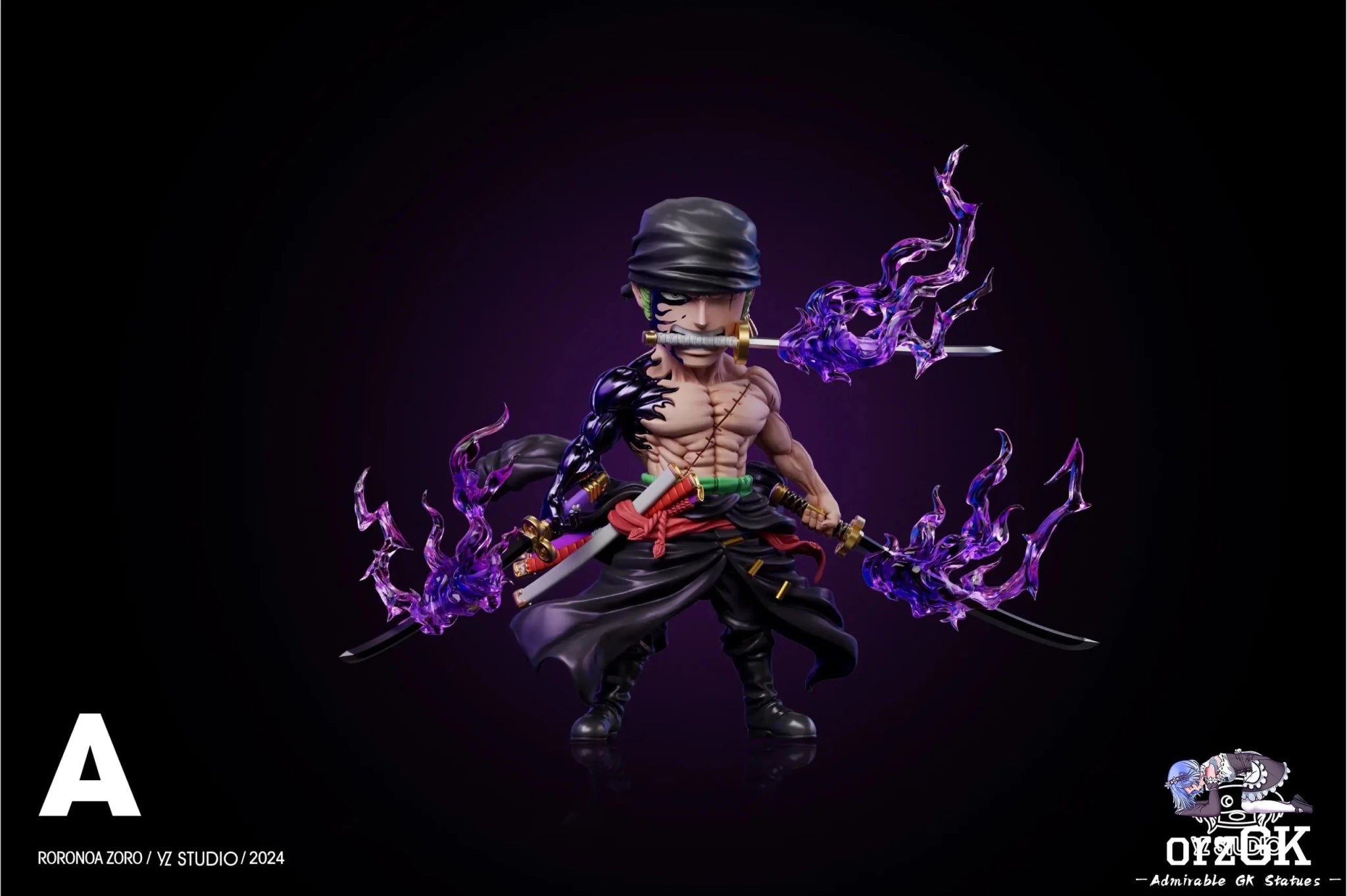 YZ Studio - One Piece Onigashima Decisive Battle Series 16 Enma Roronoa Zoro resin statue Navy Toys anime figure