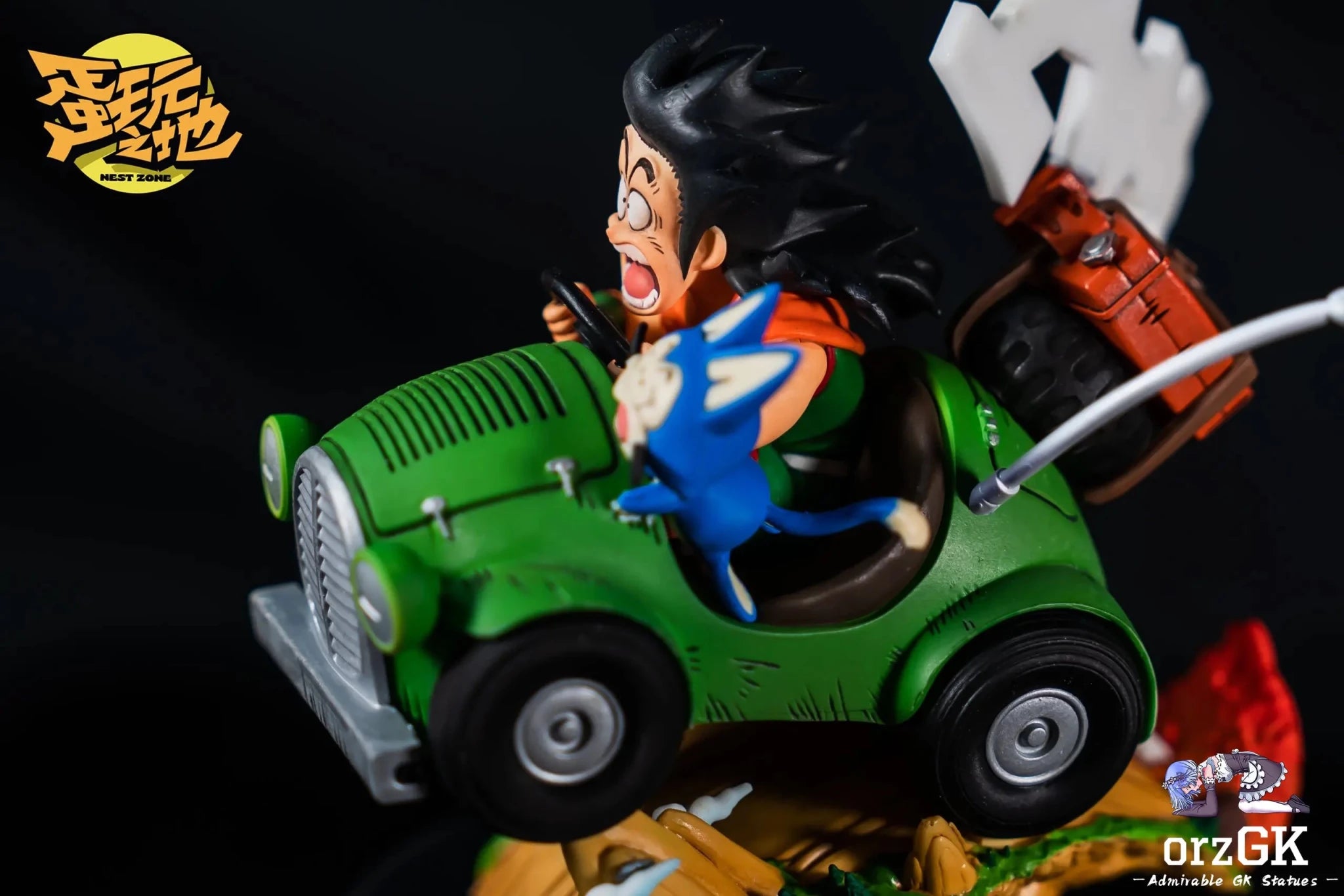 NEST ZONE Studio - Dragon Ball Car Yamcha & Puar resin statue Navy Toys anime figure