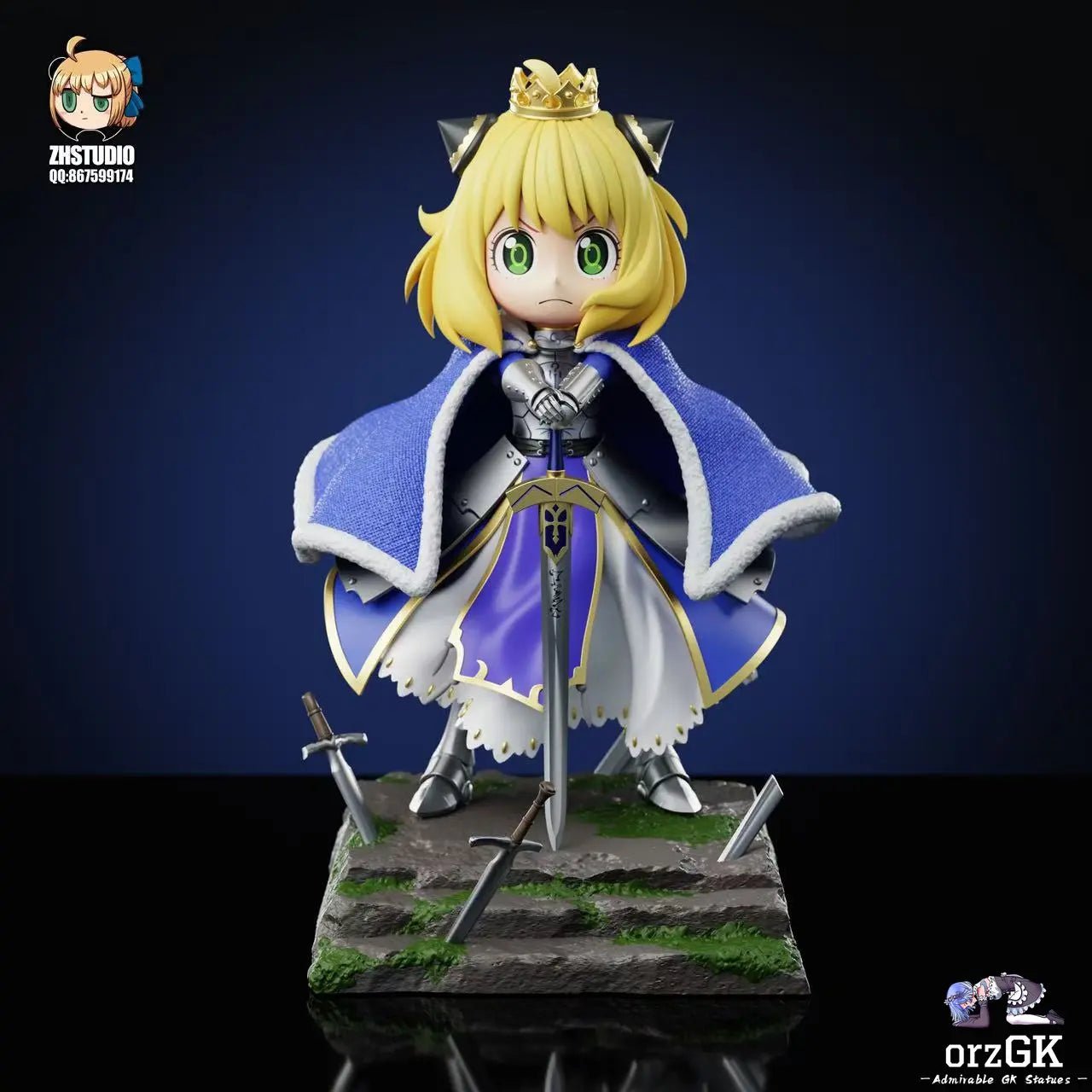 ZH Studio - Spy x Family Anya Forger COS Saber resin statue Navy Toys anime figure