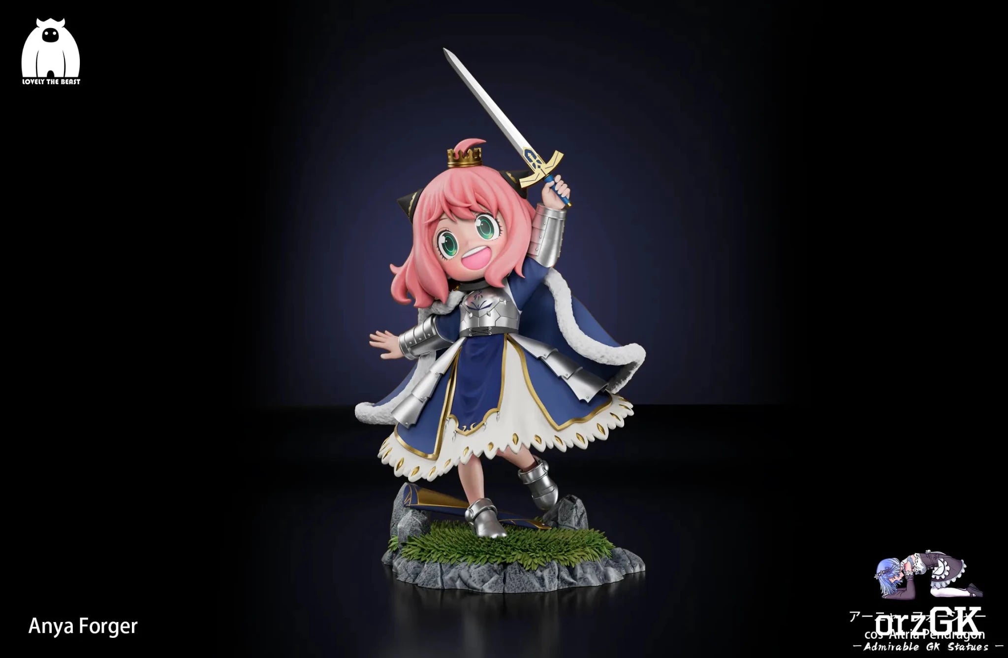 LOVELY THE BEAST Studio - Spy x Family Anya Forger COS Artria Pendragon resin statue Navy Toys anime figure