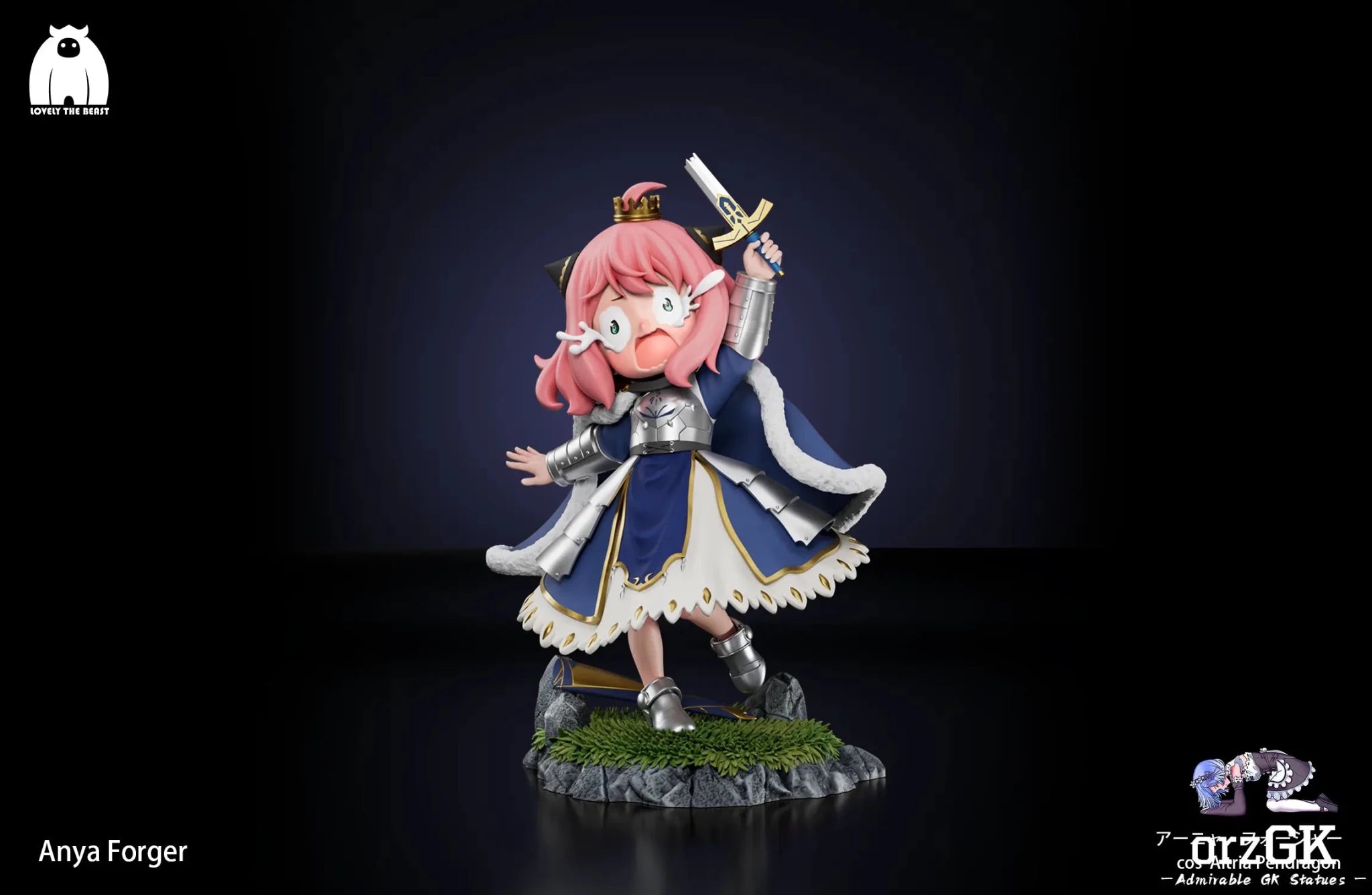 LOVELY THE BEAST Studio - Spy x Family Anya Forger COS Artria Pendragon resin statue Navy Toys anime figure