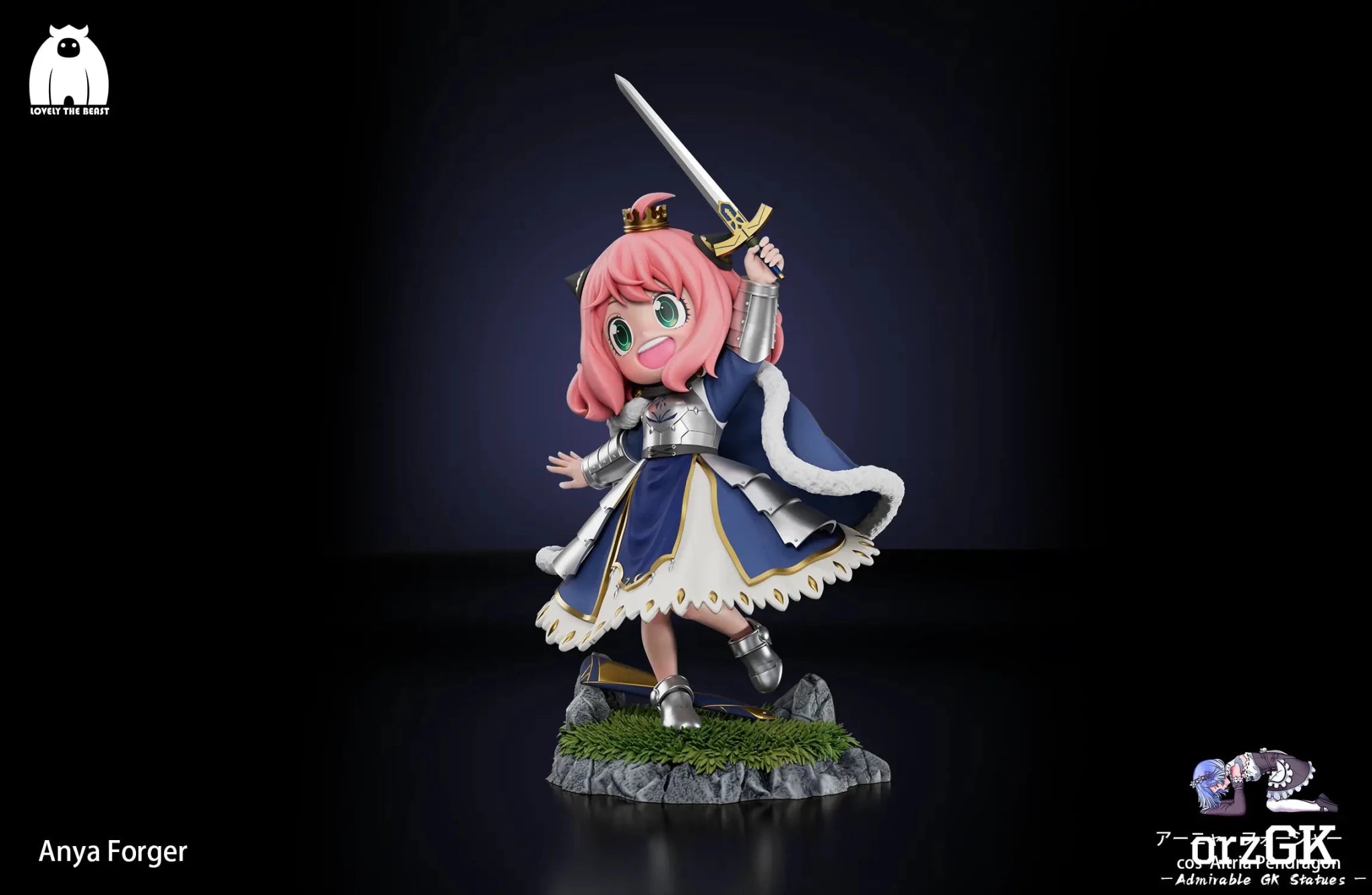 LOVELY THE BEAST Studio - Spy x Family Anya Forger COS Artria Pendragon resin statue Navy Toys anime figure